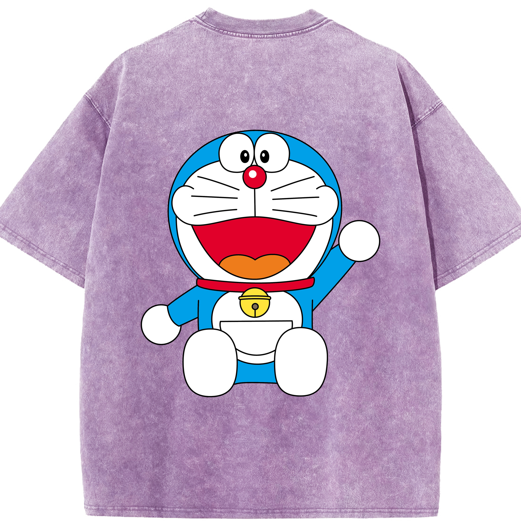 （画像用） ドラえもん Doraemon 綿100% ヴィンテージ風 半袖Tシャツ（背面プリント）