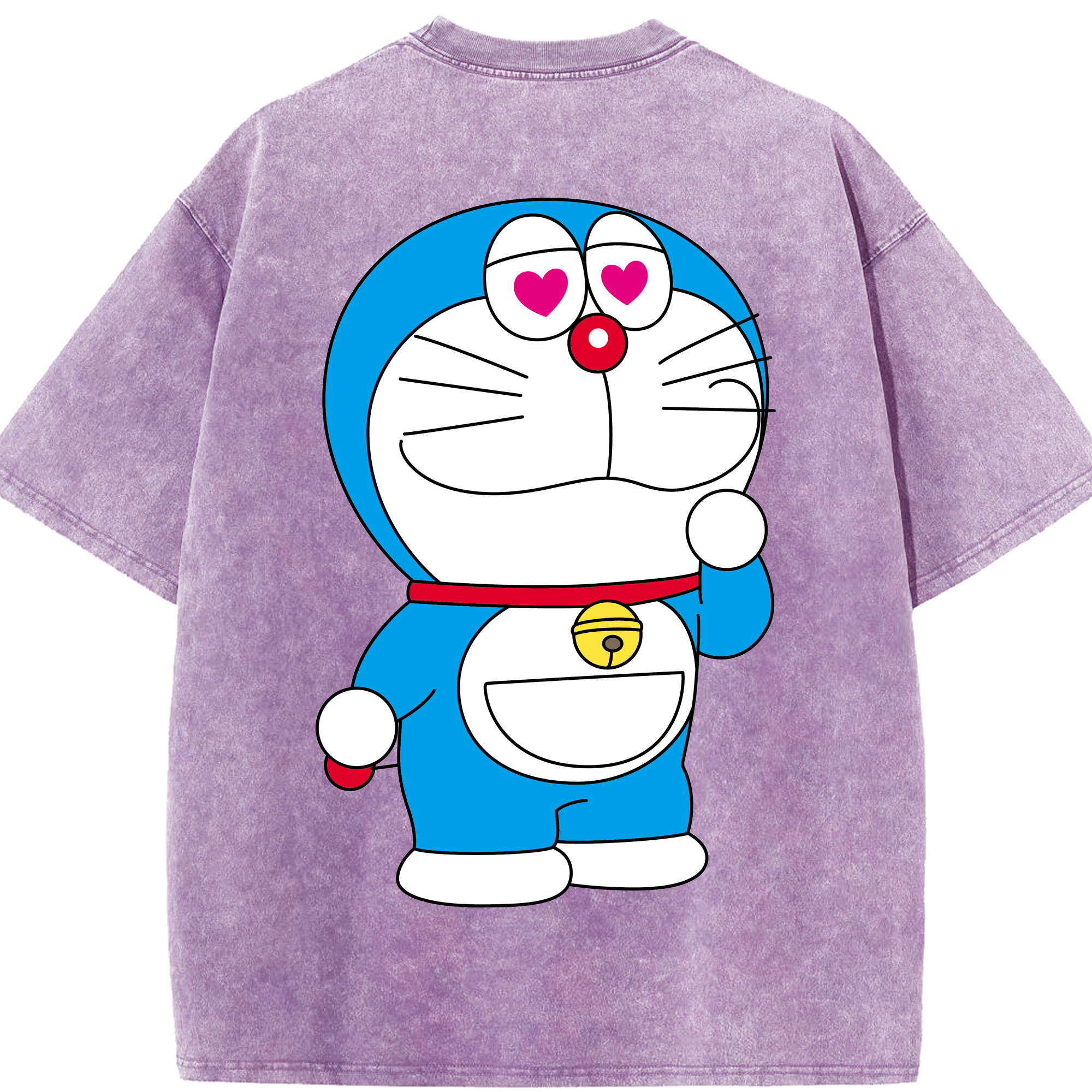（画像用） ドラえもん Doraemon 綿100% ヴィンテージ風 半袖Tシャツ（背面プリント）