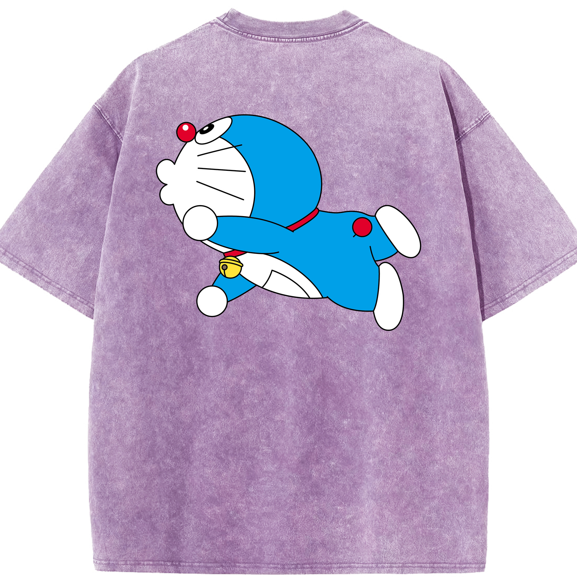 （画像用） ドラえもん Doraemon 綿100% ヴィンテージ風 半袖Tシャツ（背面プリント）