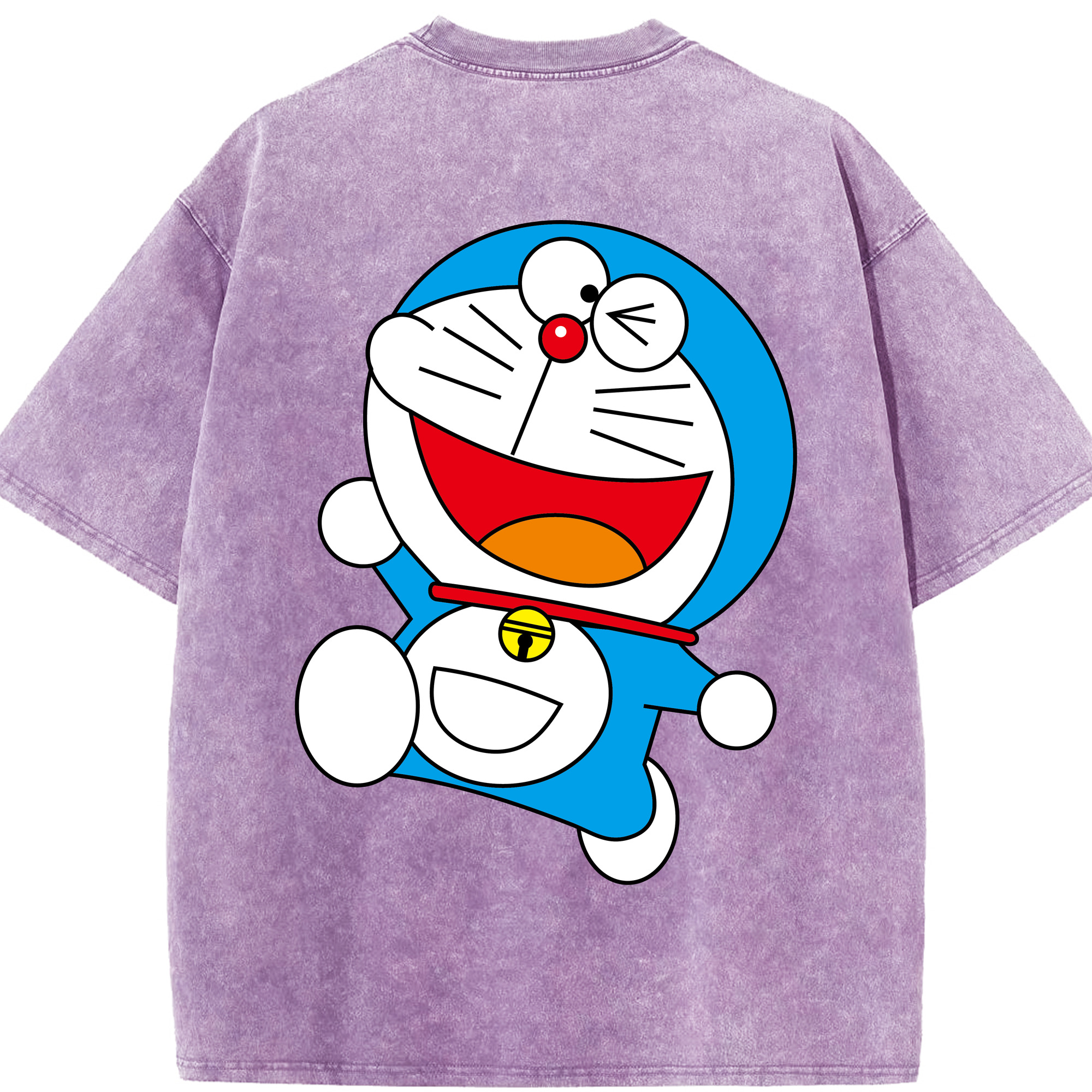 （画像用） ドラえもん Doraemon 綿100% ヴィンテージ風 半袖Tシャツ（背面プリント）