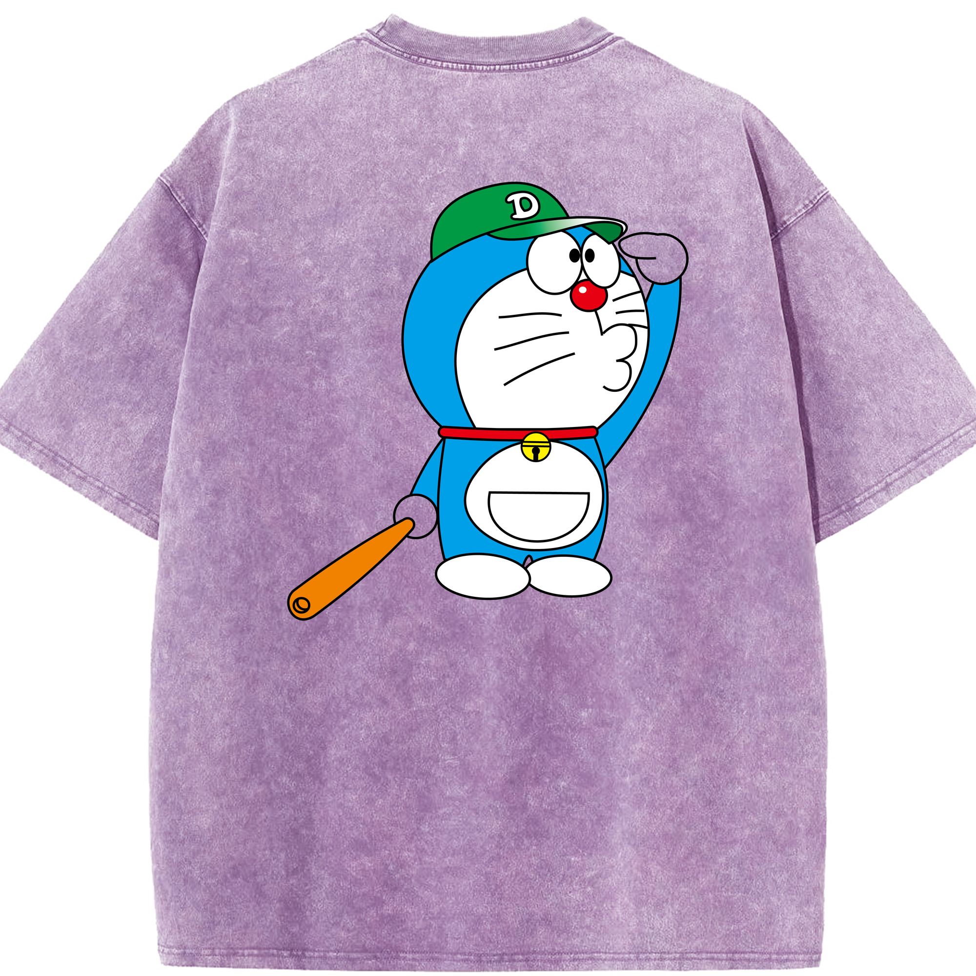 （画像用） ドラえもん Doraemon 綿100% ヴィンテージ風 半袖Tシャツ（背面プリント）