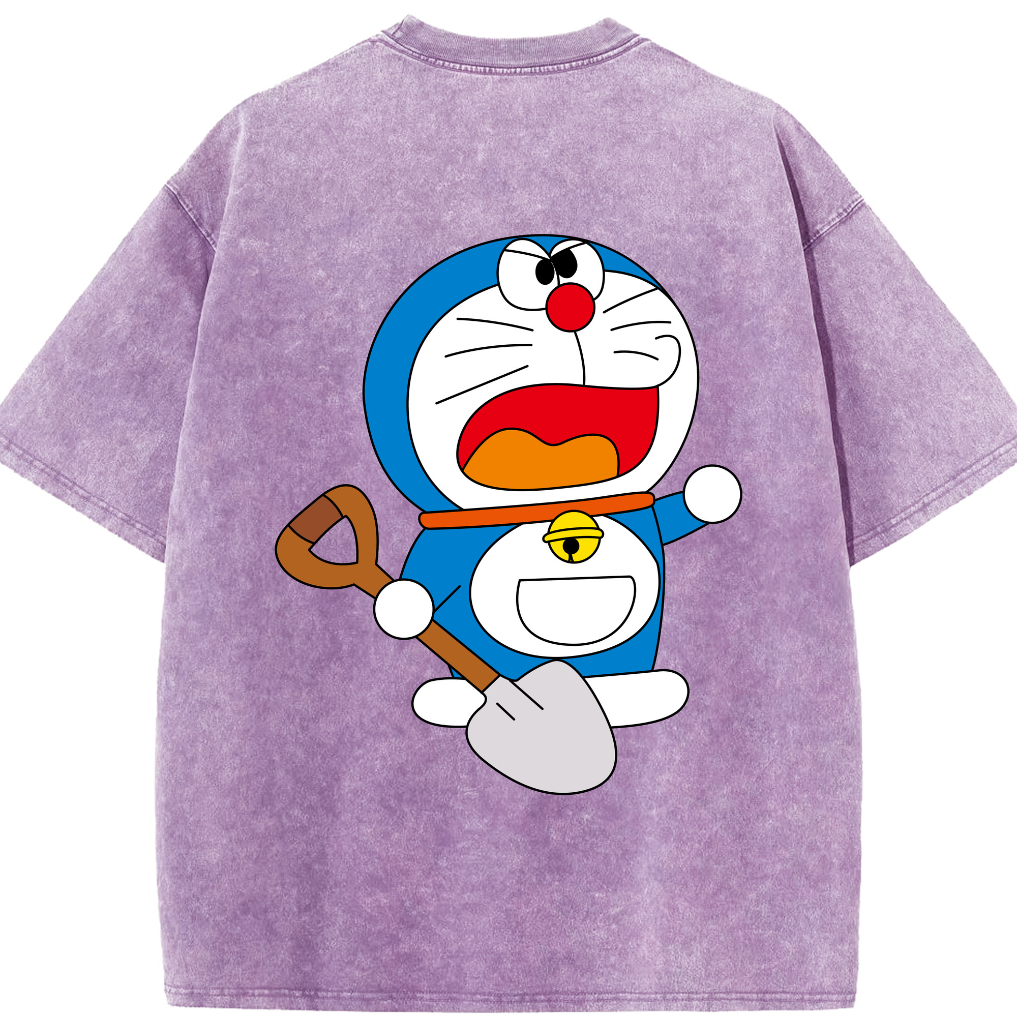 （画像用） ドラえもん Doraemon 綿100% ヴィンテージ風 半袖Tシャツ（背面プリント）