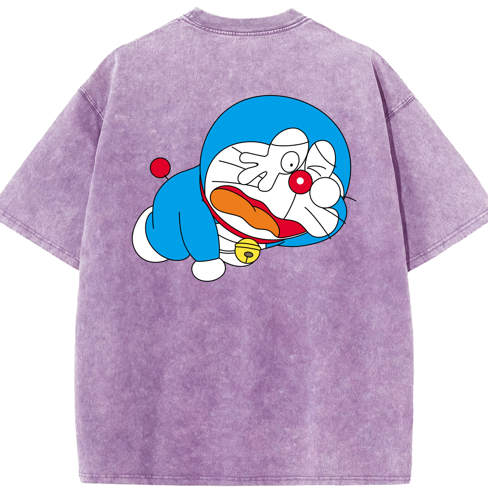 （画像用） ドラえもん Doraemon 綿100% ヴィンテージ風 半袖Tシャツ（背面プリント）