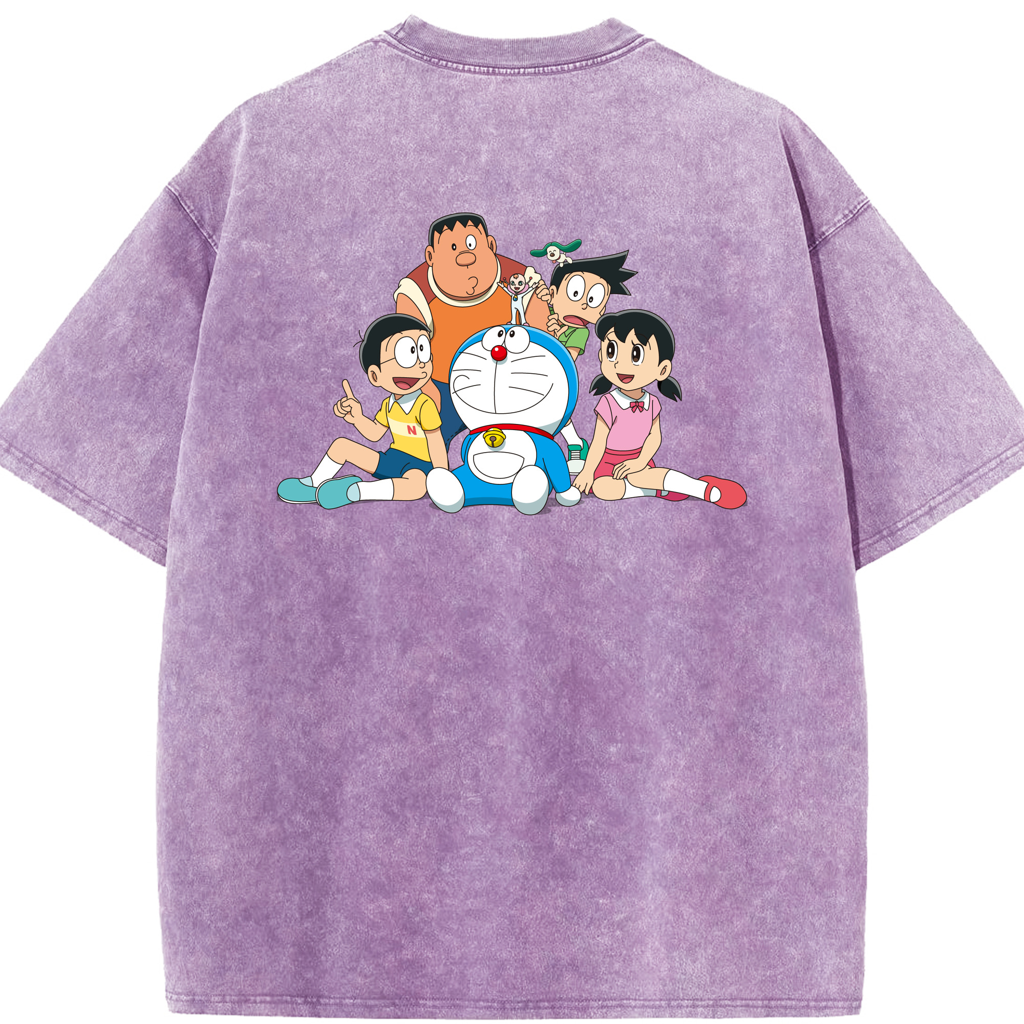 （画像用） ドラえもん Doraemon 綿100% ヴィンテージ風 半袖Tシャツ（背面プリント）