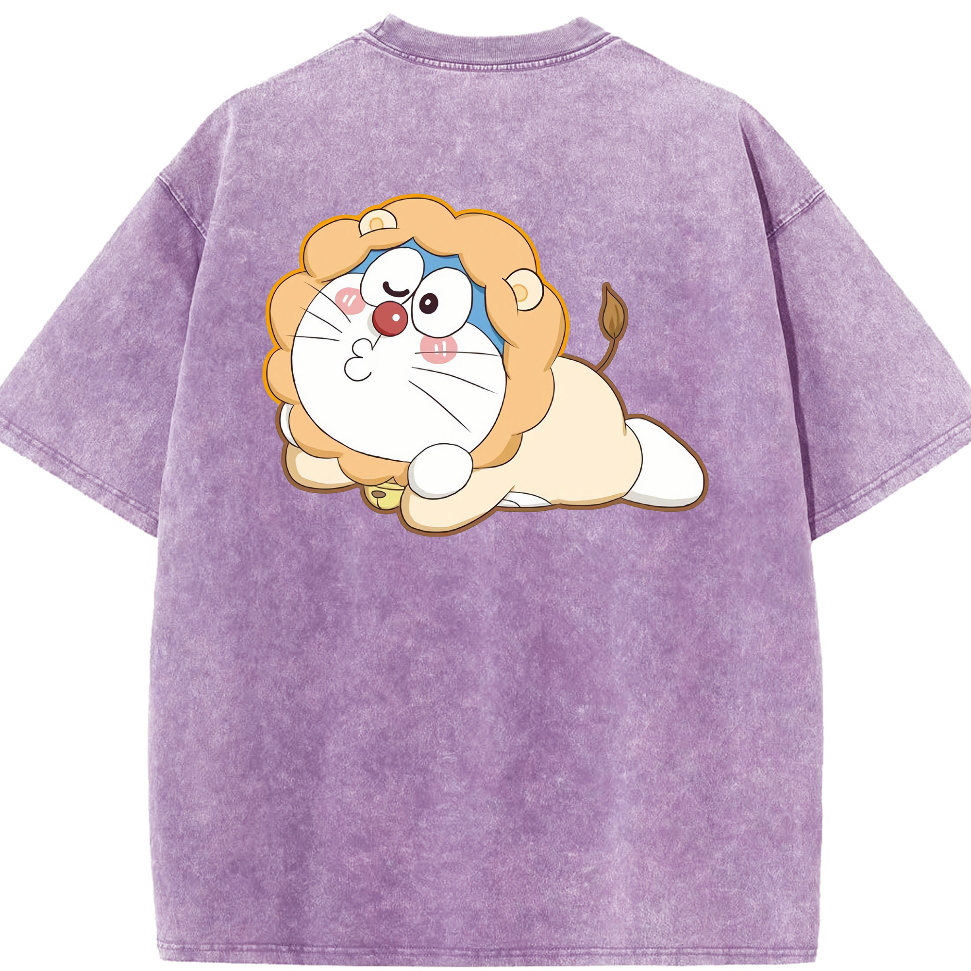 （画像用） ドラえもん Doraemon 綿100% ヴィンテージ風 半袖Tシャツ（背面プリント）