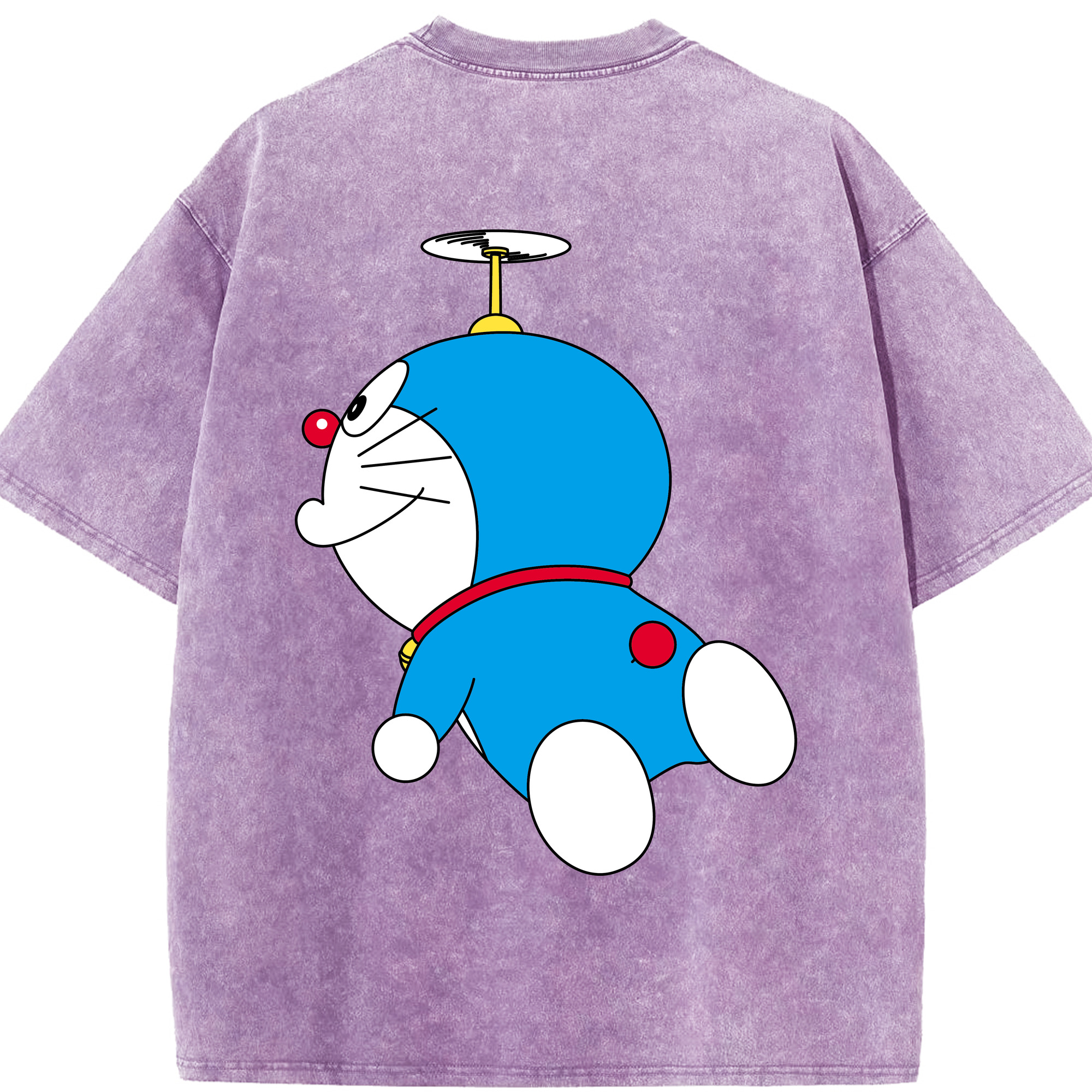 （画像用） ドラえもん Doraemon 綿100% ヴィンテージ風 半袖Tシャツ（背面プリント）
