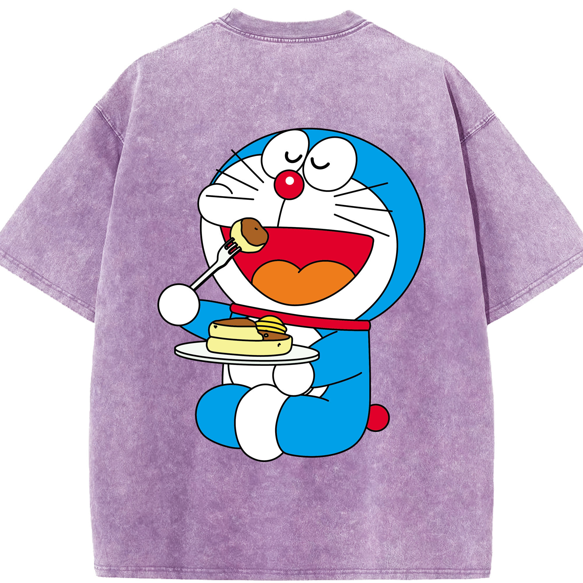 （画像用） ドラえもん Doraemon 綿100% ヴィンテージ風 半袖Tシャツ（背面プリント）