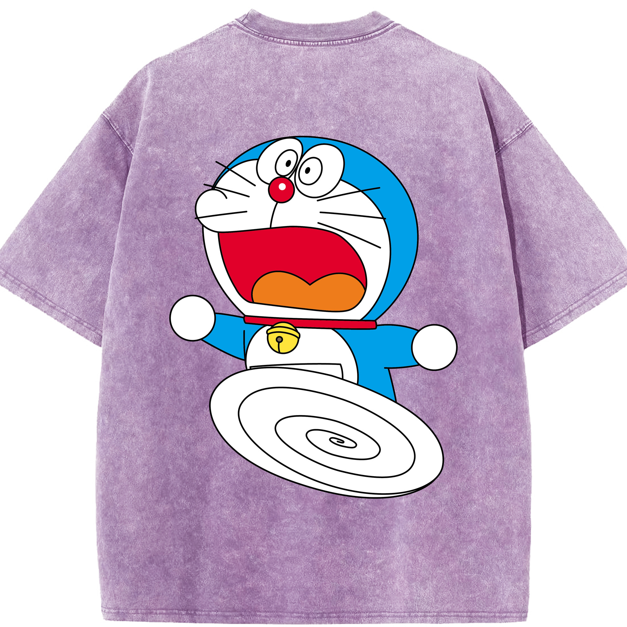 （画像用） ドラえもん Doraemon 綿100% ヴィンテージ風 半袖Tシャツ（背面プリント）