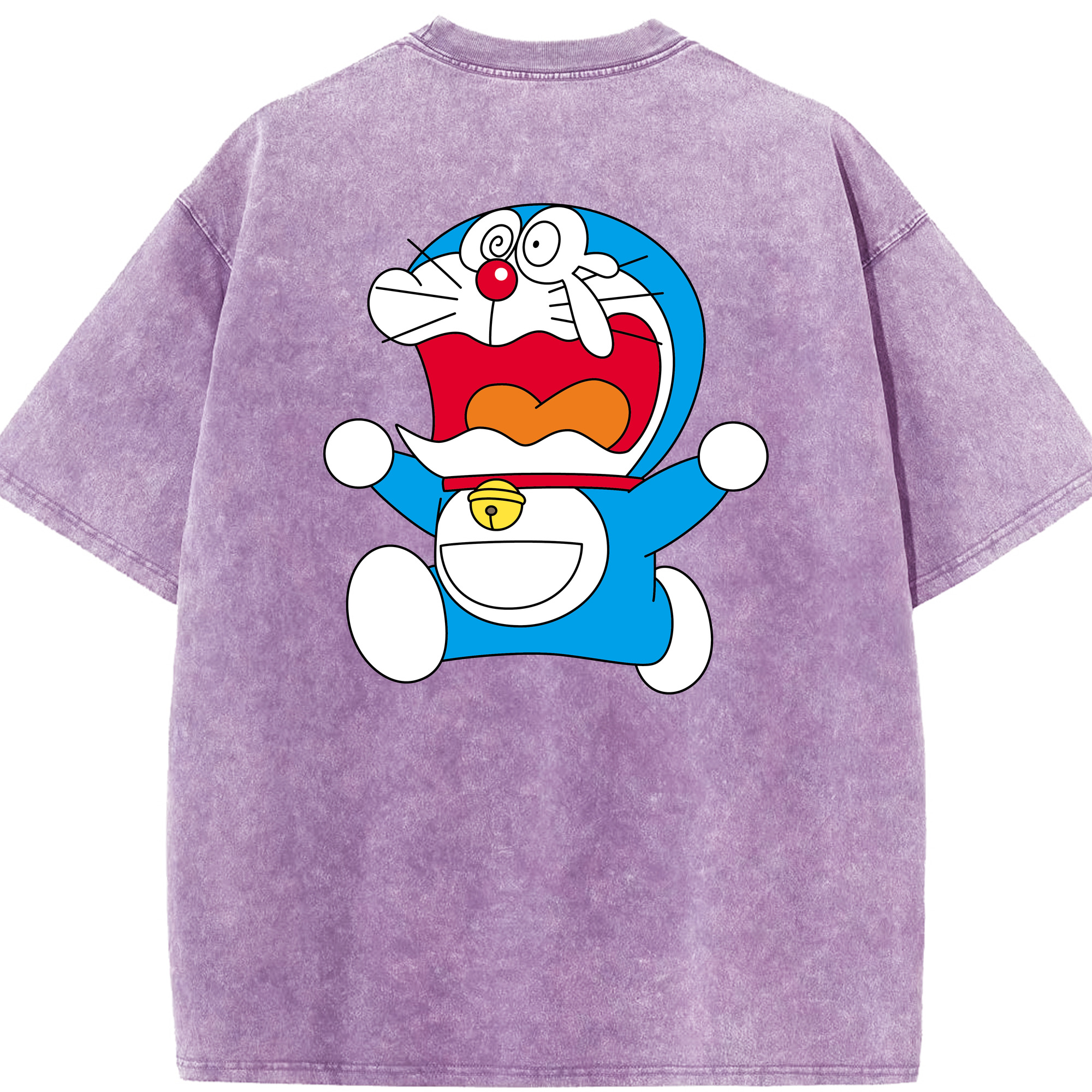 （画像用） ドラえもん Doraemon 綿100% ヴィンテージ風 半袖Tシャツ（背面プリント）