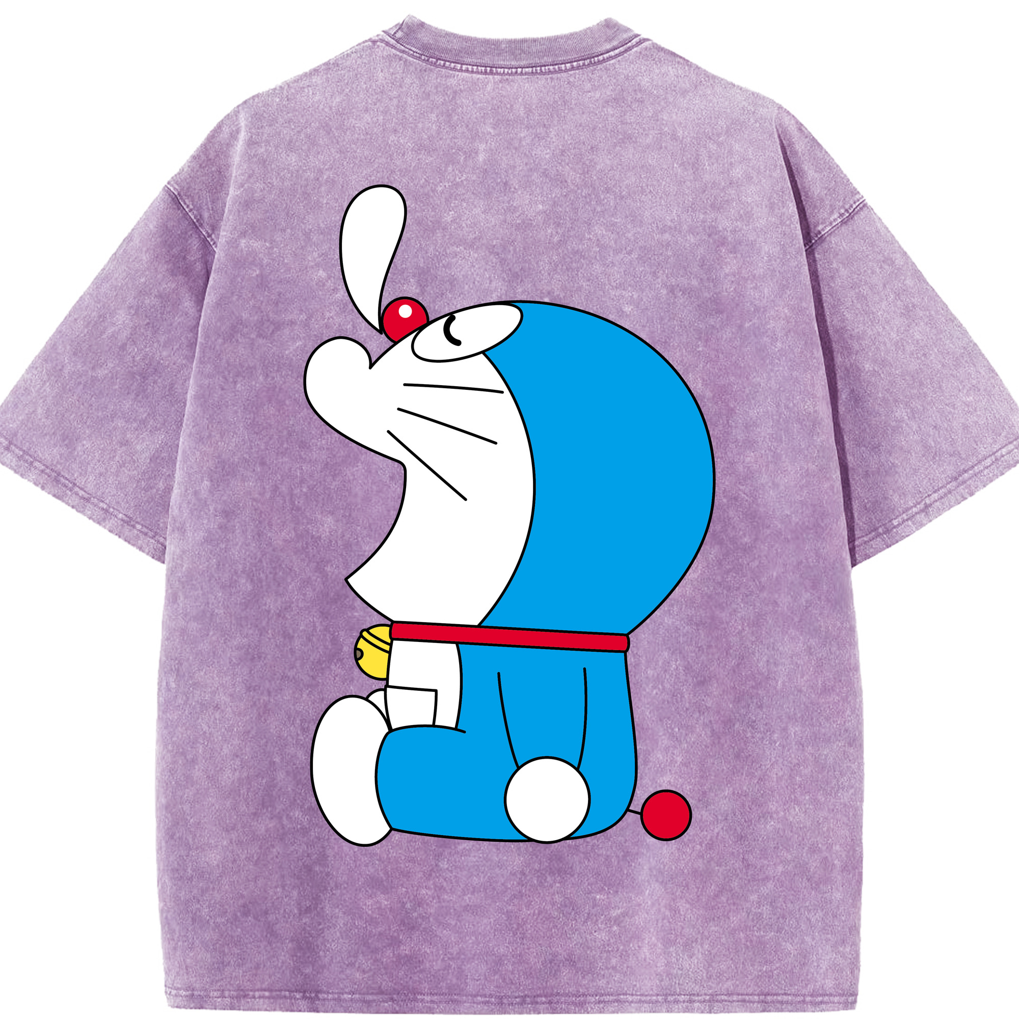 （画像用） ドラえもん Doraemon 綿100% ヴィンテージ風 半袖Tシャツ（背面プリント）