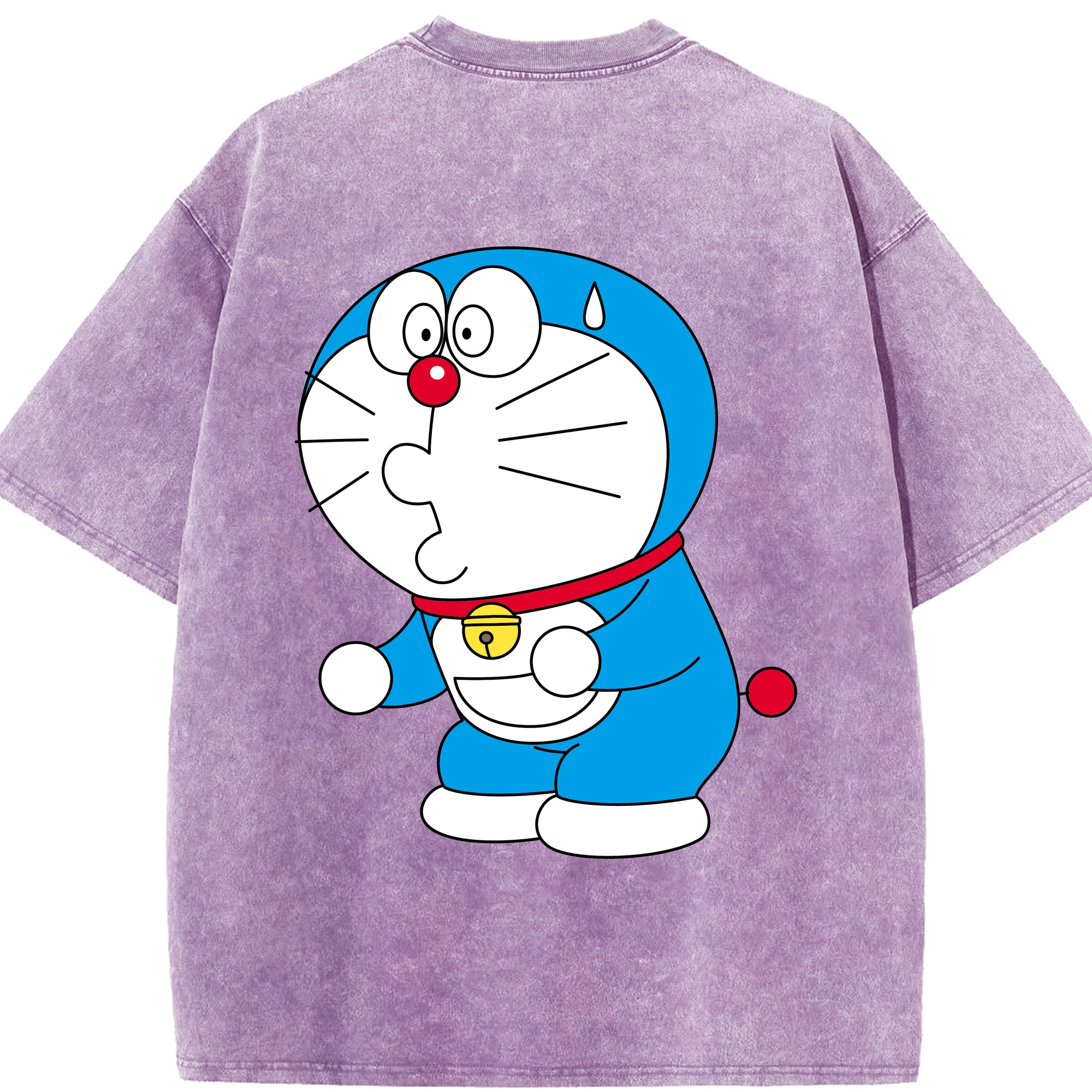 （画像用） ドラえもん Doraemon 綿100% ヴィンテージ風 半袖Tシャツ（背面プリント）