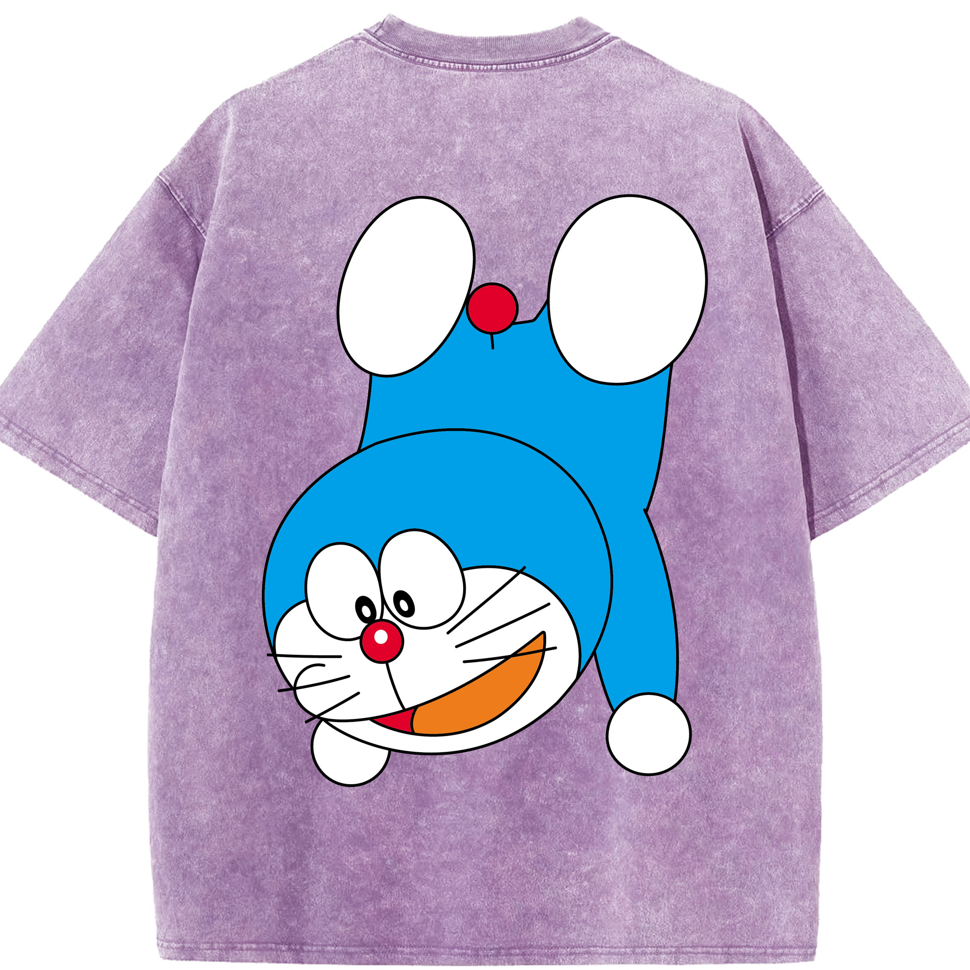 （画像用） ドラえもん Doraemon 綿100% ヴィンテージ風 半袖Tシャツ（背面プリント）