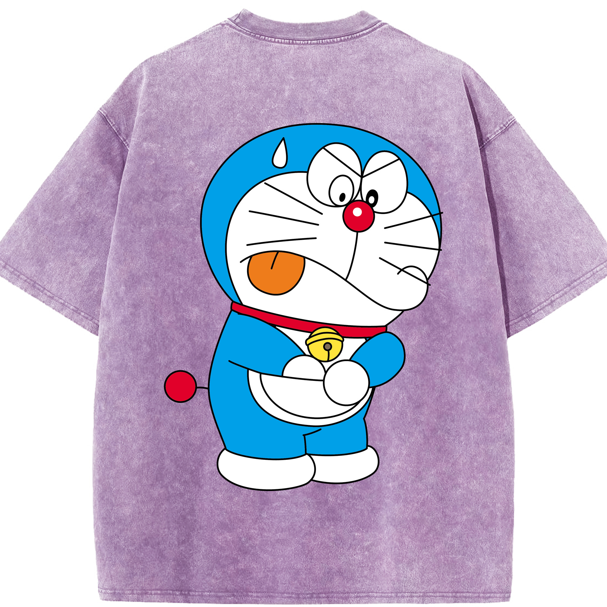 （画像用） ドラえもん Doraemon 綿100% ヴィンテージ風 半袖Tシャツ（背面プリント）