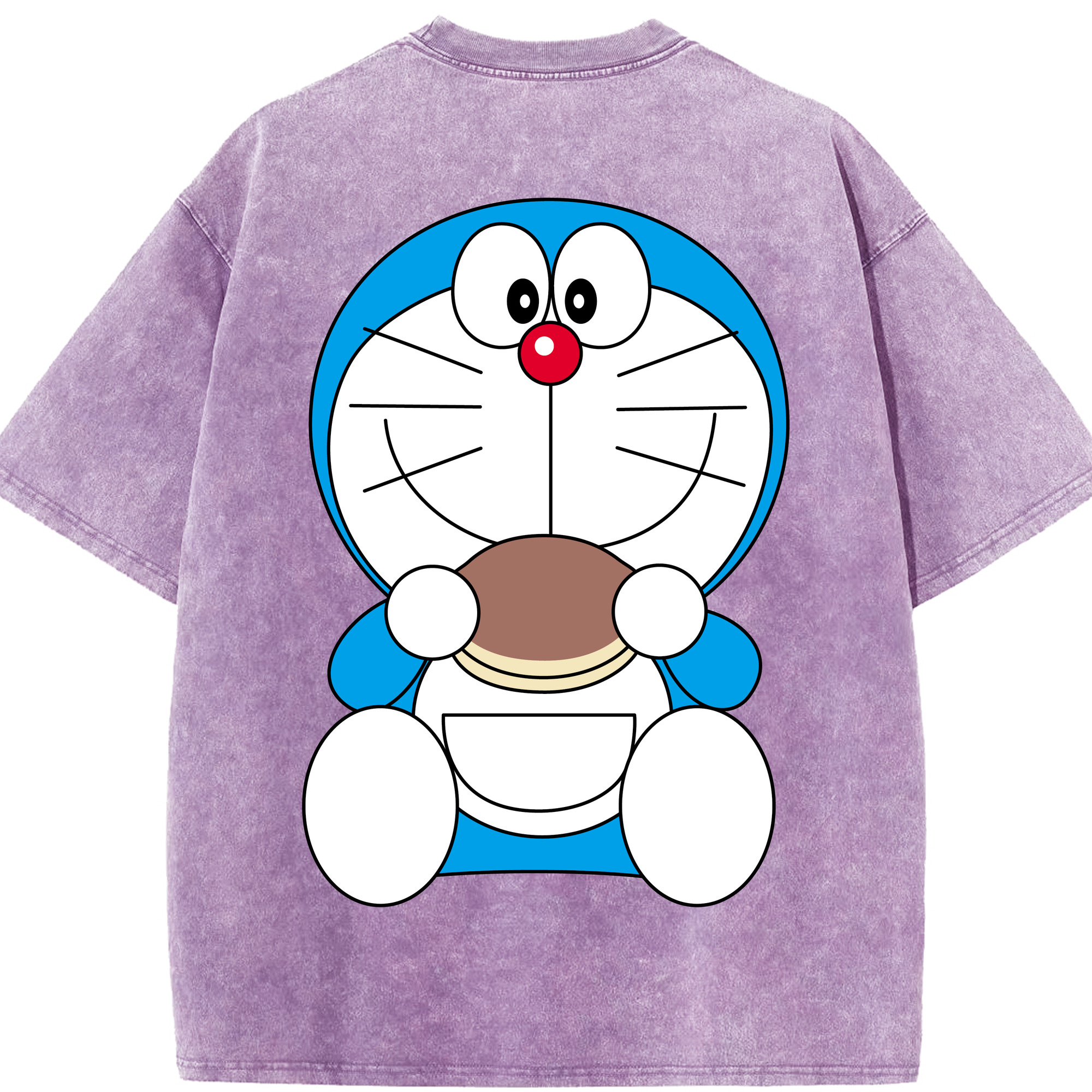 （画像用） ドラえもん Doraemon 綿100% ヴィンテージ風 半袖Tシャツ（背面プリント）
