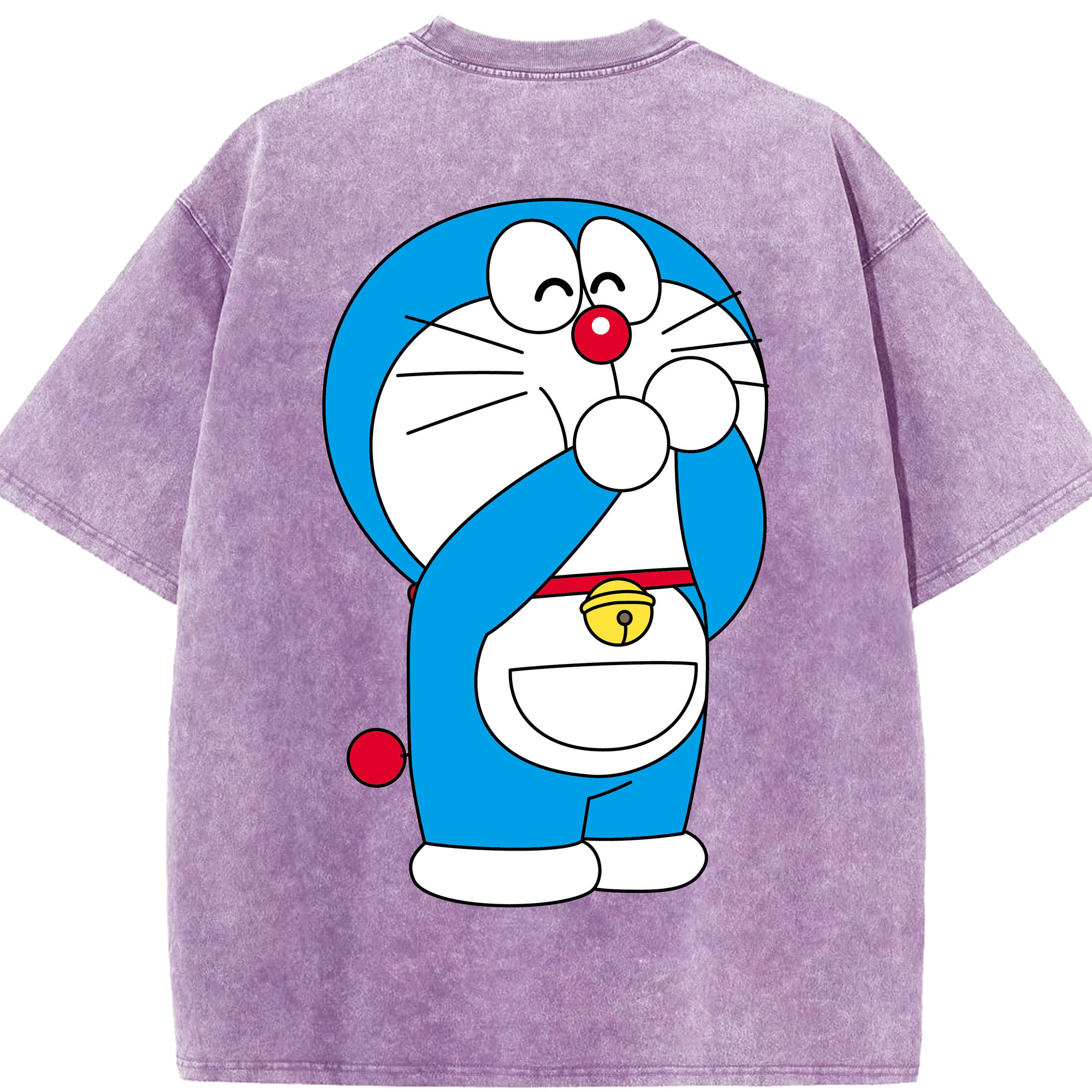 （画像用） ドラえもん Doraemon 綿100% ヴィンテージ風 半袖Tシャツ（背面プリント）