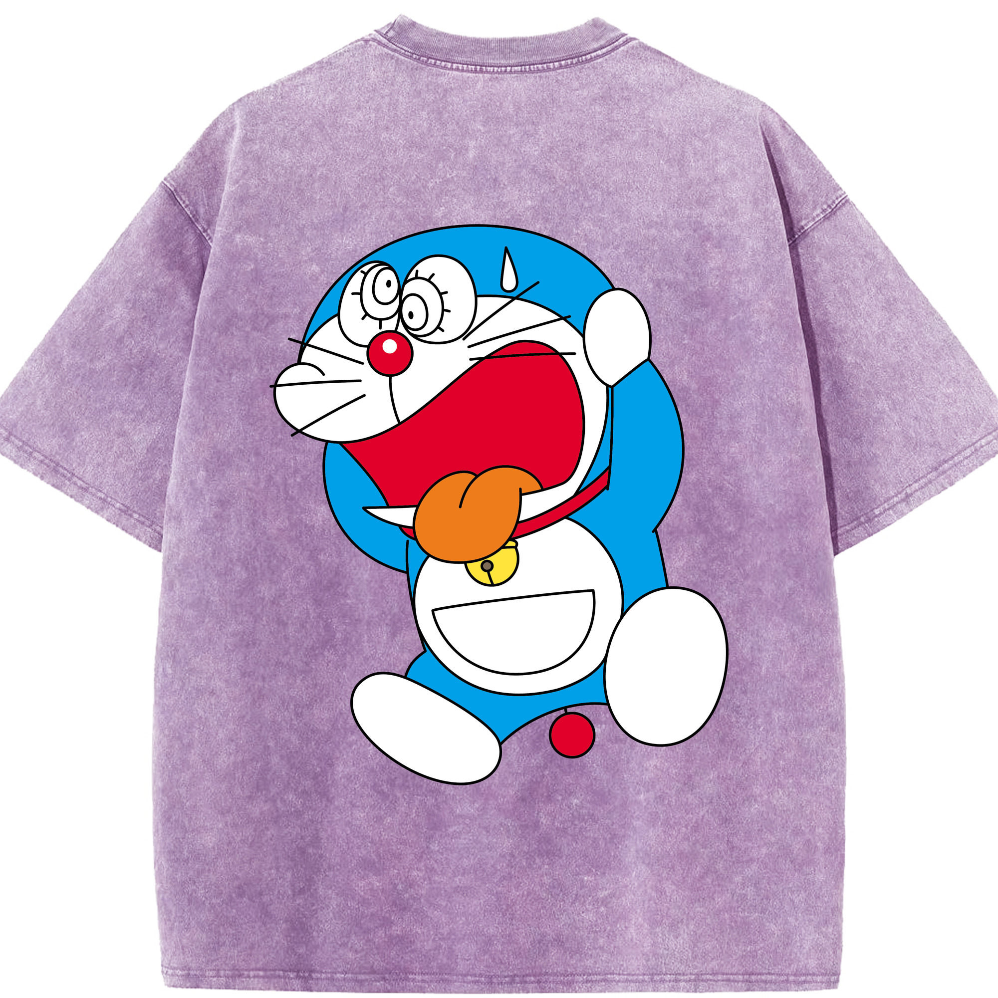 （画像用） ドラえもん Doraemon 綿100% ヴィンテージ風 半袖Tシャツ（背面プリント）