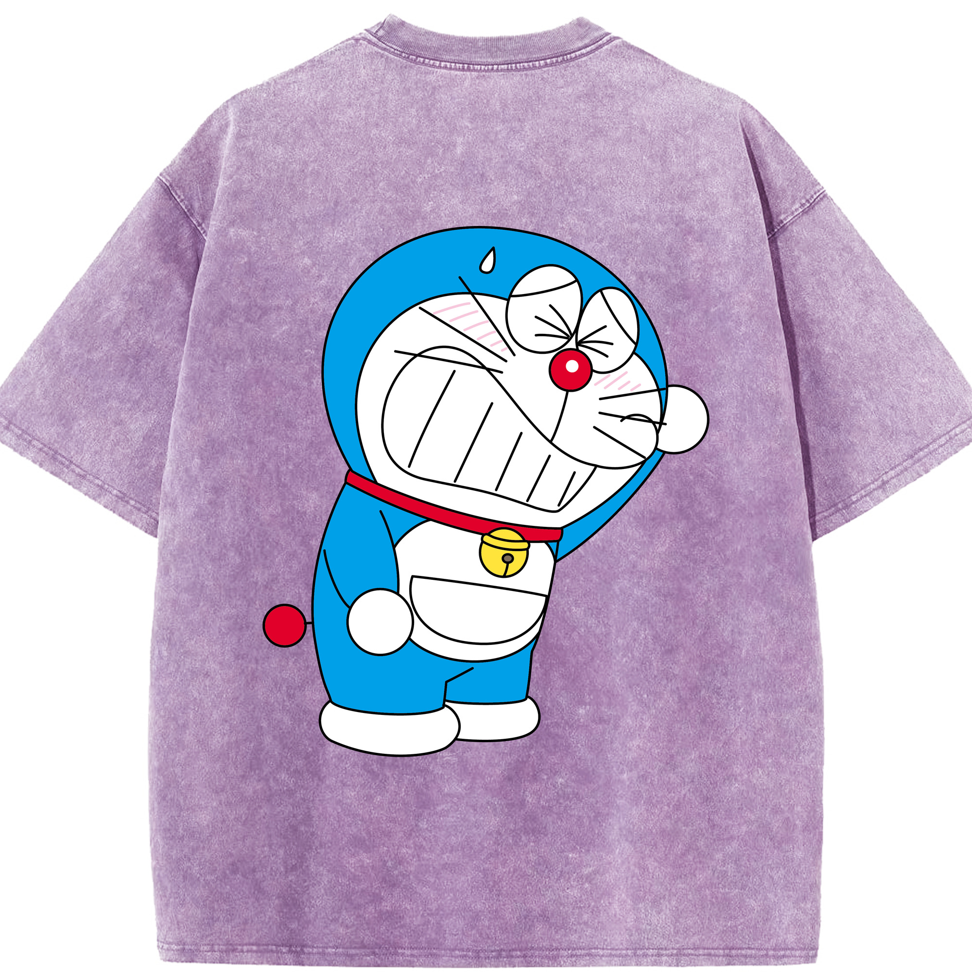 （画像用） ドラえもん Doraemon 綿100% ヴィンテージ風 半袖Tシャツ（背面プリント）