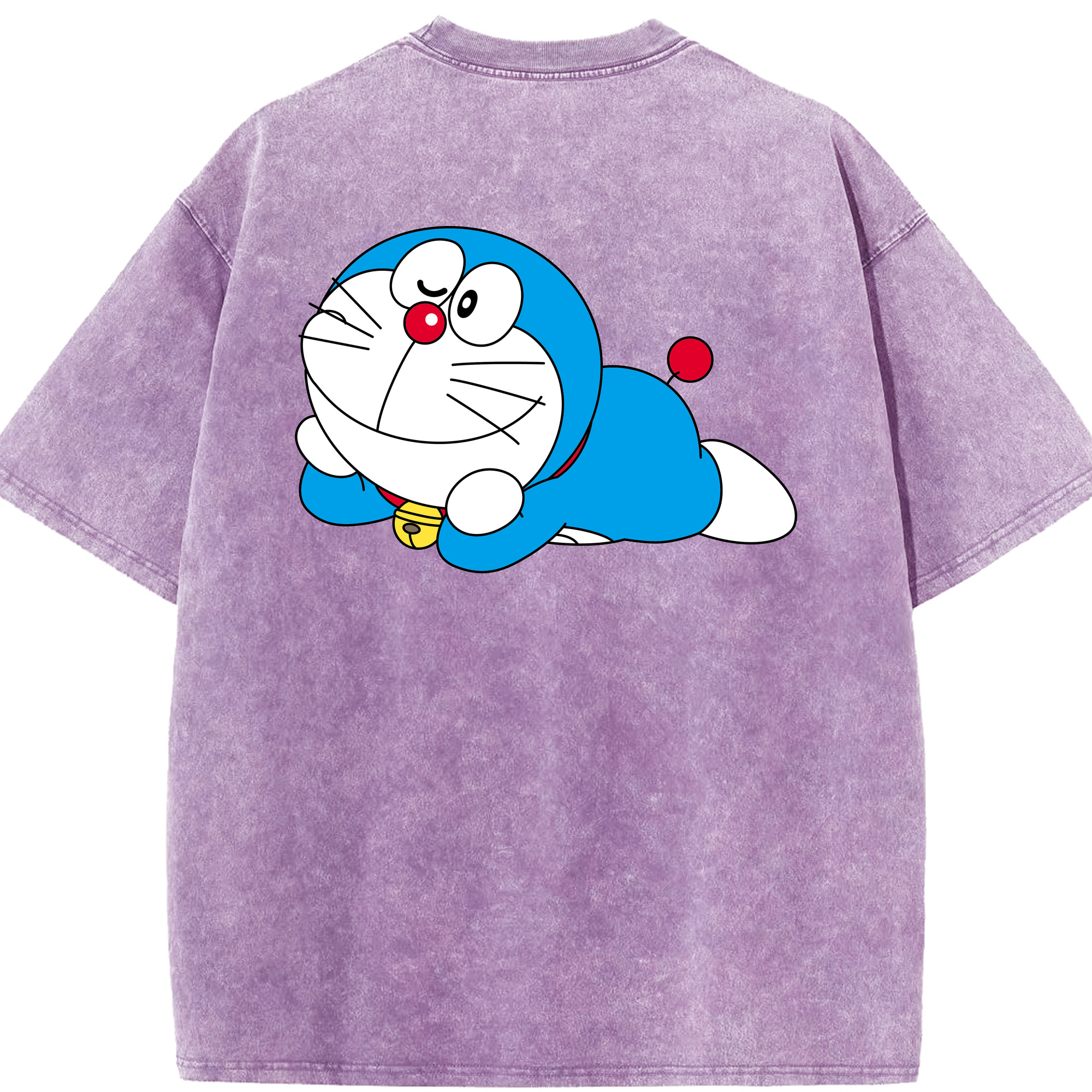 （画像用） ドラえもん Doraemon 綿100% ヴィンテージ風 半袖Tシャツ（背面プリント）
