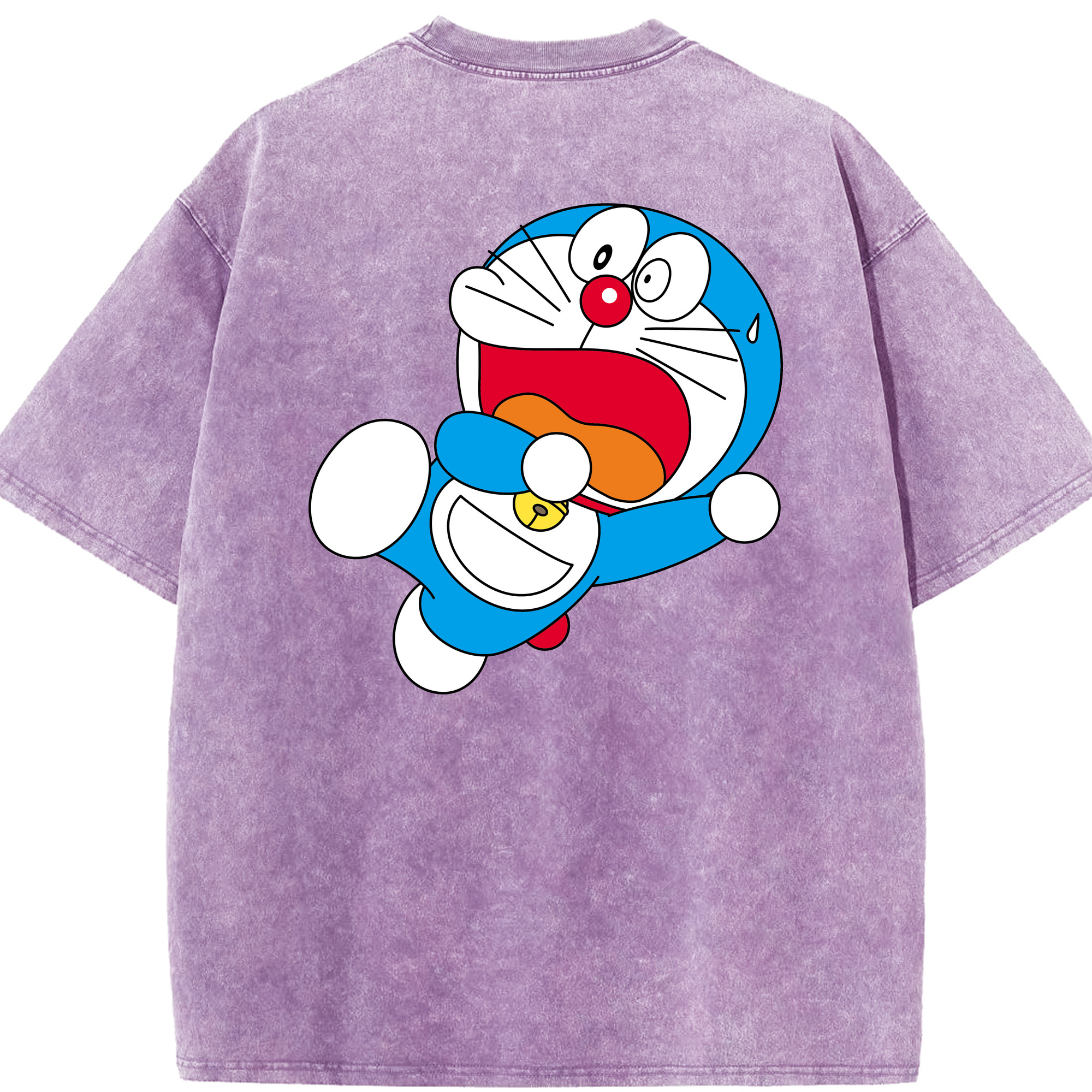 （画像用） ドラえもん Doraemon 綿100% ヴィンテージ風 半袖Tシャツ（背面プリント）