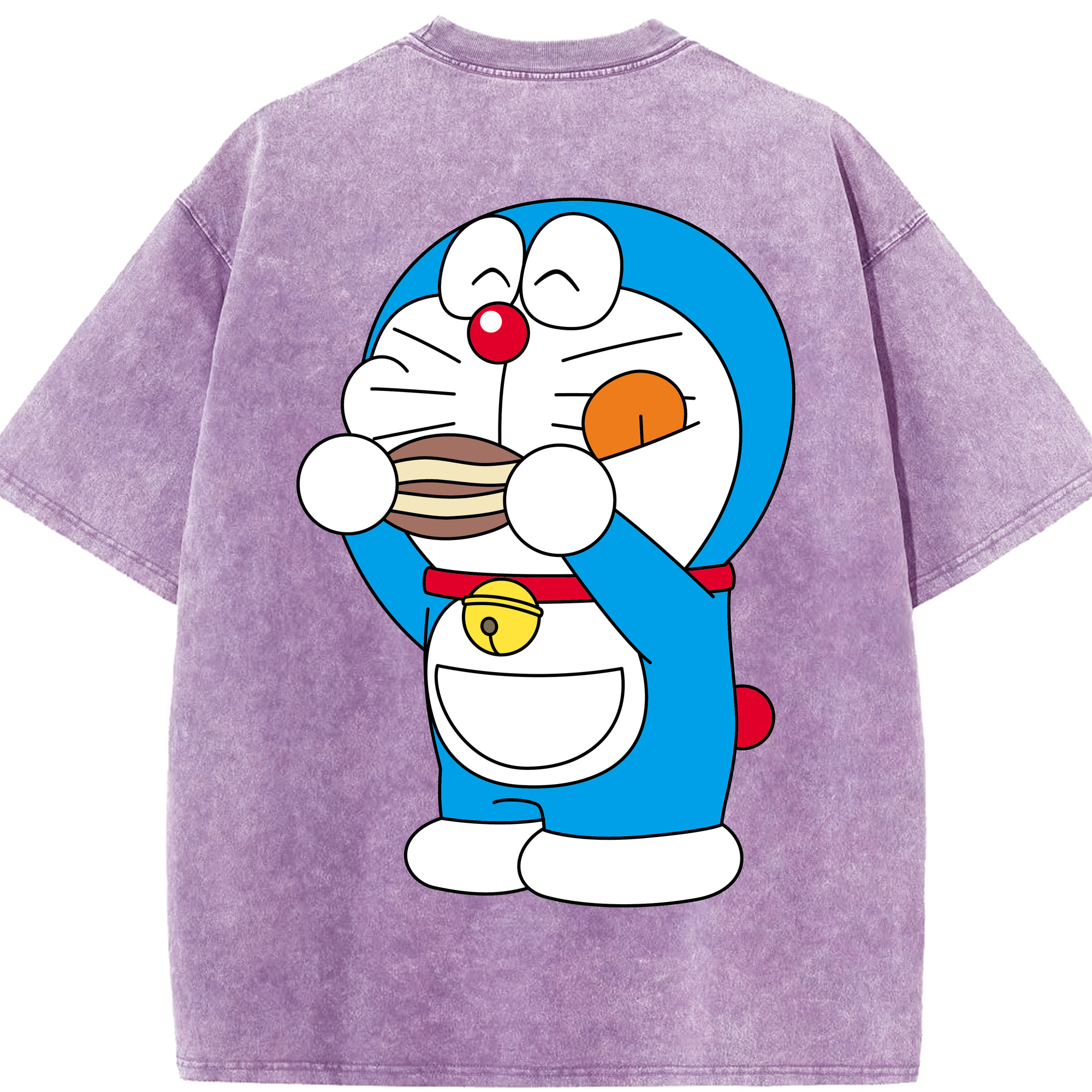 （画像用） ドラえもん Doraemon 綿100% ヴィンテージ風 半袖Tシャツ（背面プリント）