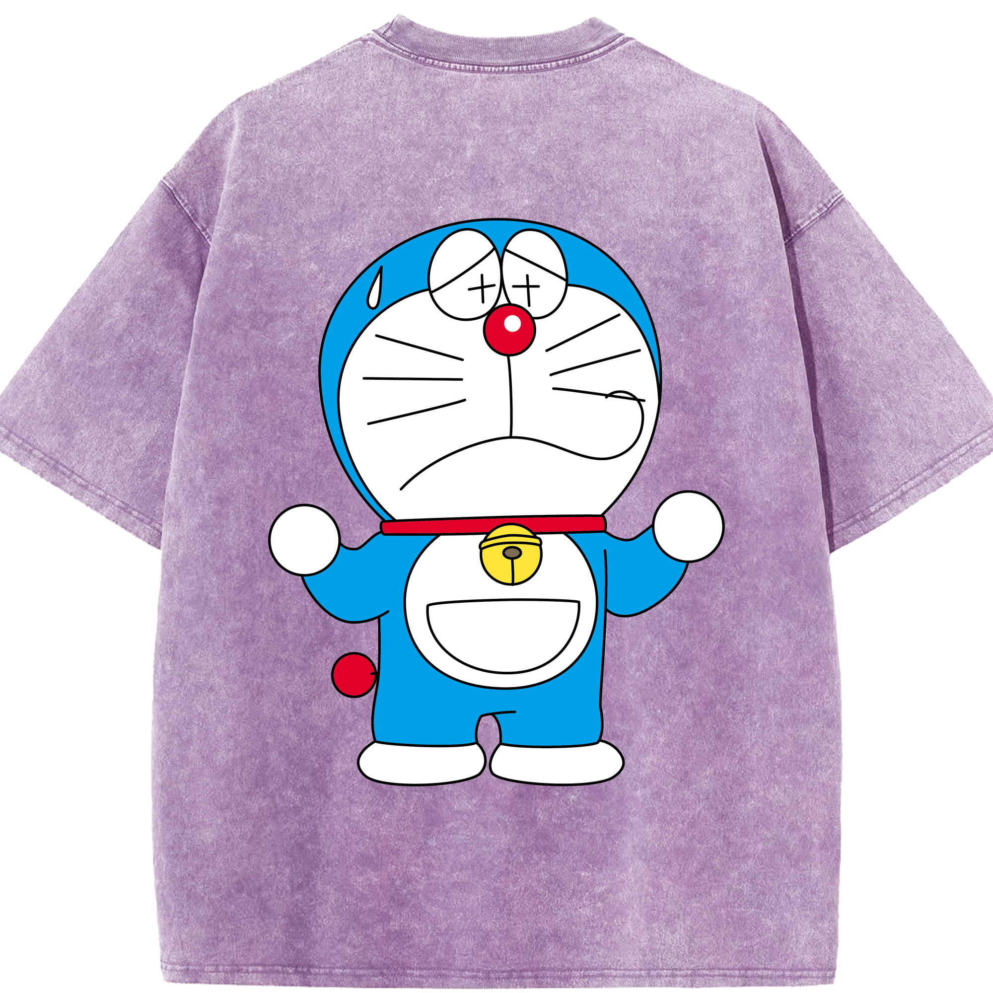 （画像用） ドラえもん Doraemon 綿100% ヴィンテージ風 半袖Tシャツ（背面プリント）