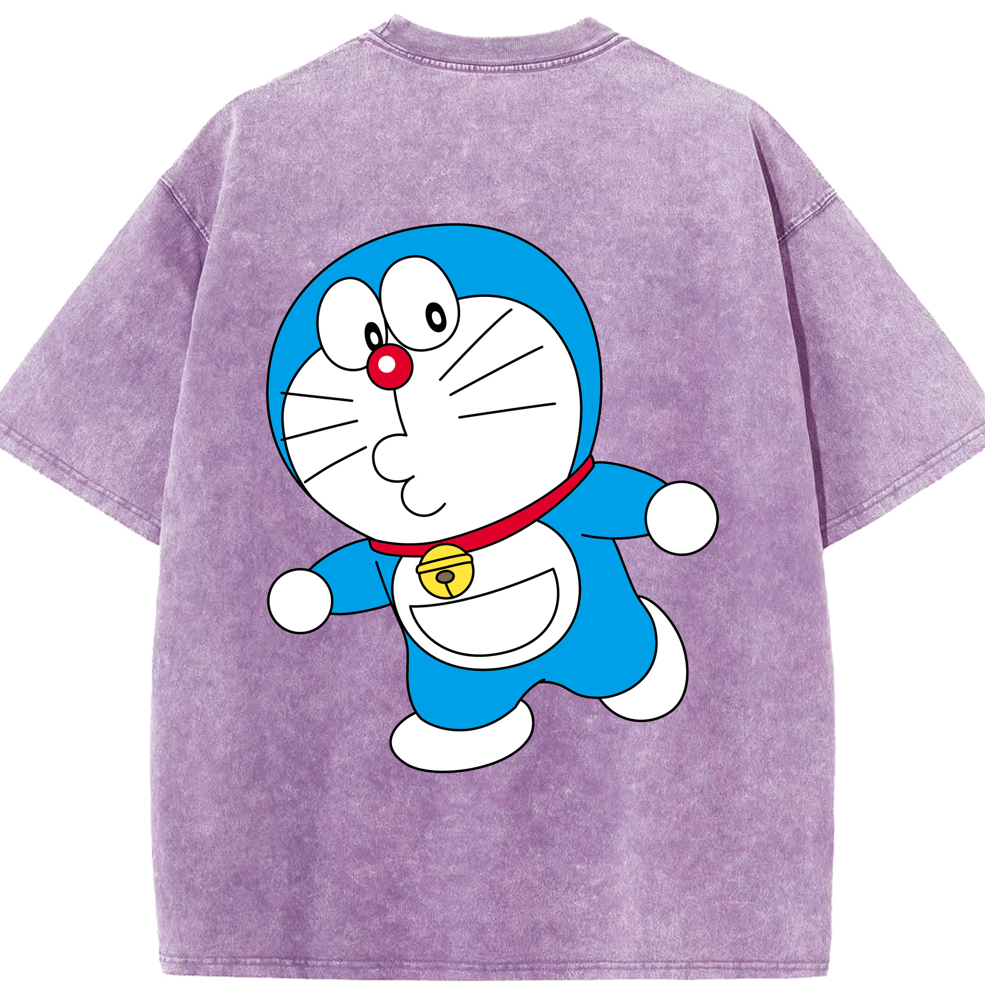 （画像用） ドラえもん Doraemon 綿100% ヴィンテージ風 半袖Tシャツ（背面プリント）