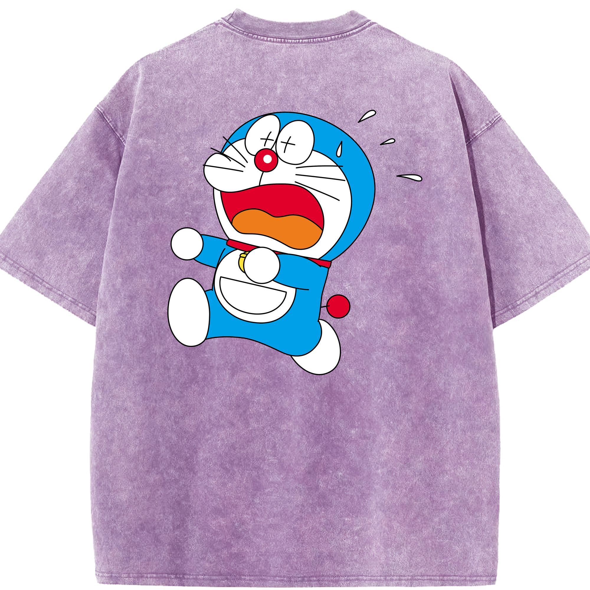 （画像用） ドラえもん Doraemon 綿100% ヴィンテージ風 半袖Tシャツ（背面プリント）