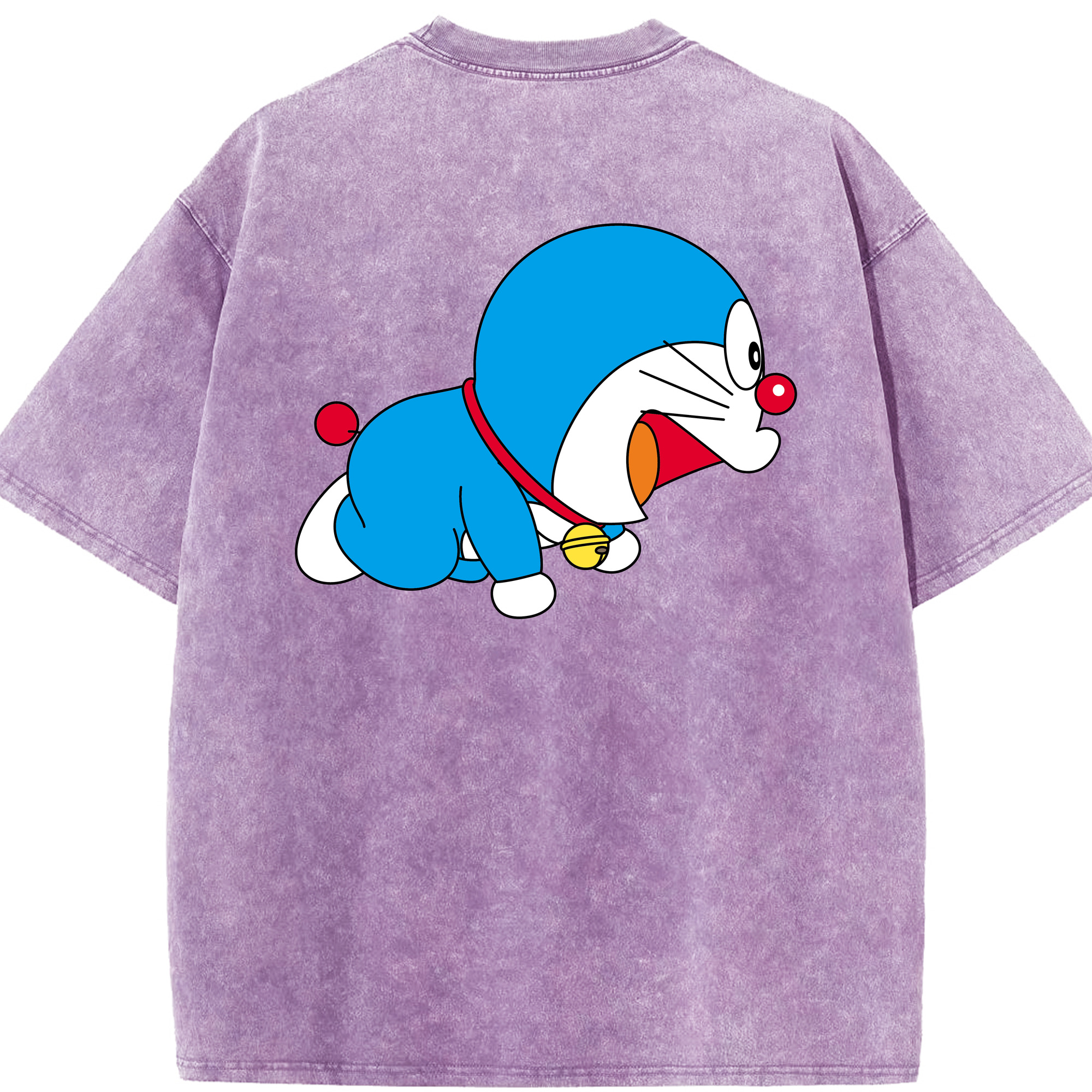 （画像用） ドラえもん Doraemon 綿100% ヴィンテージ風 半袖Tシャツ（背面プリント）