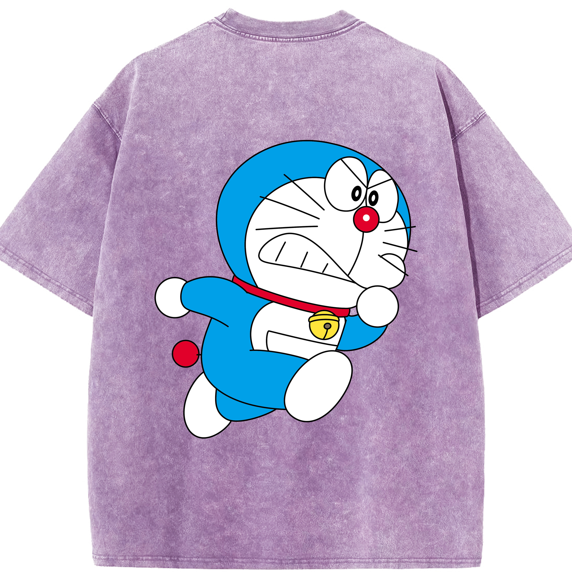 （画像用） ドラえもん Doraemon 綿100% ヴィンテージ風 半袖Tシャツ（背面プリント）