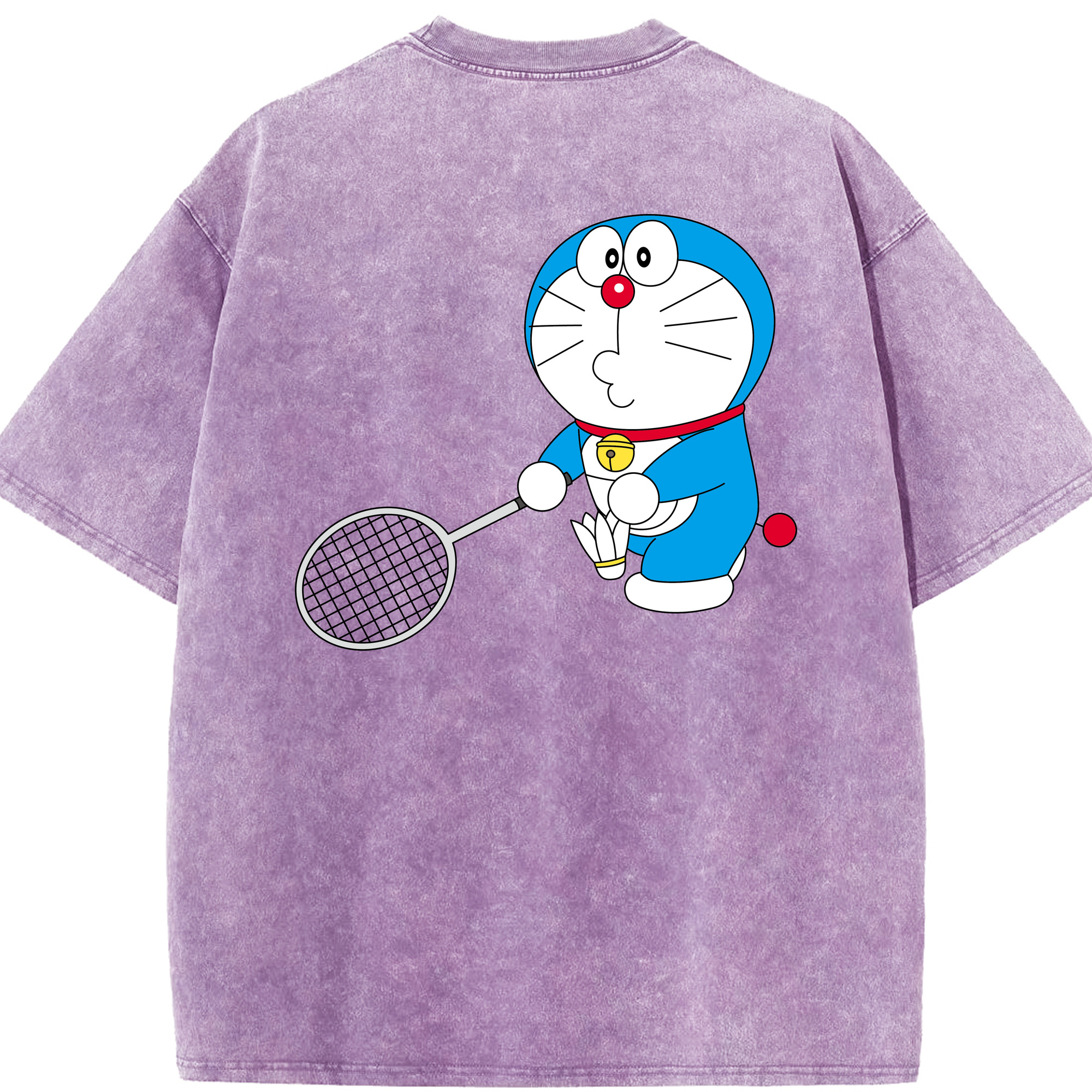 （画像用） ドラえもん Doraemon 綿100% ヴィンテージ風 半袖Tシャツ（背面プリント）