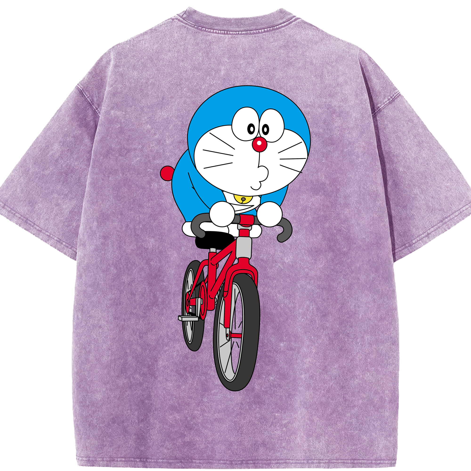 （画像用） ドラえもん Doraemon 綿100% ヴィンテージ風 半袖Tシャツ（背面プリント）