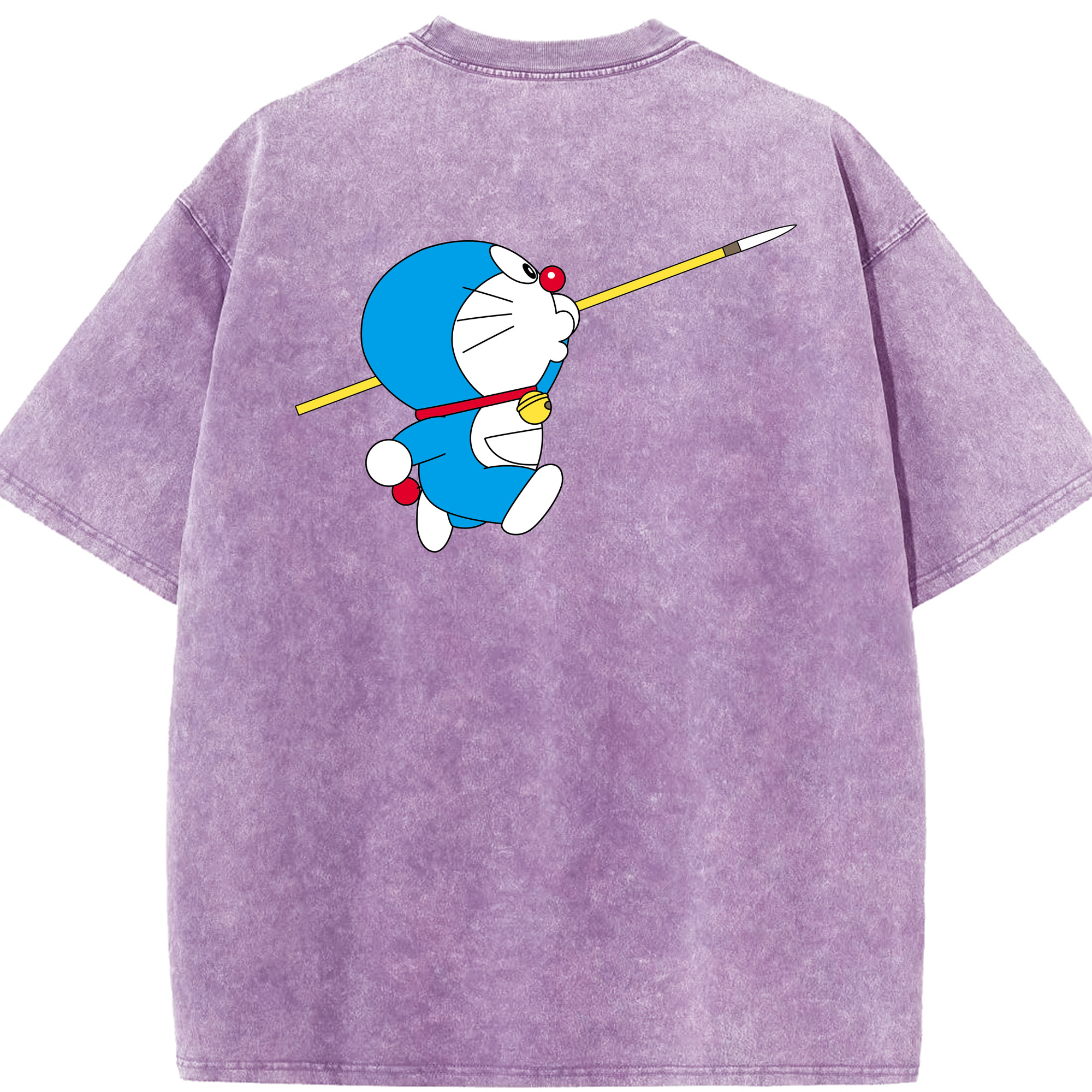 （画像用） ドラえもん Doraemon 綿100% ヴィンテージ風 半袖Tシャツ（背面プリント）