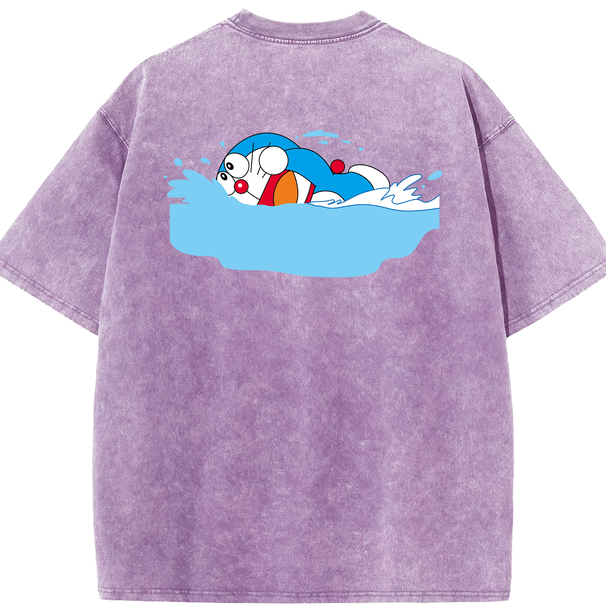 （画像用） ドラえもん Doraemon 綿100% ヴィンテージ風 半袖Tシャツ（背面プリント）