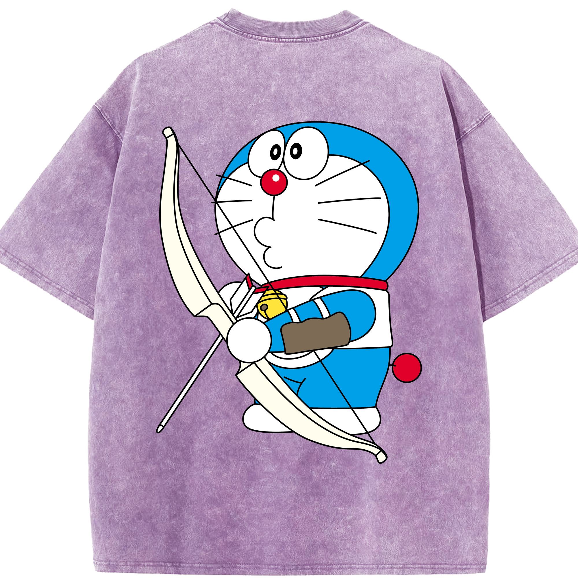 （画像用） ドラえもん Doraemon 綿100% ヴィンテージ風 半袖Tシャツ（背面プリント）