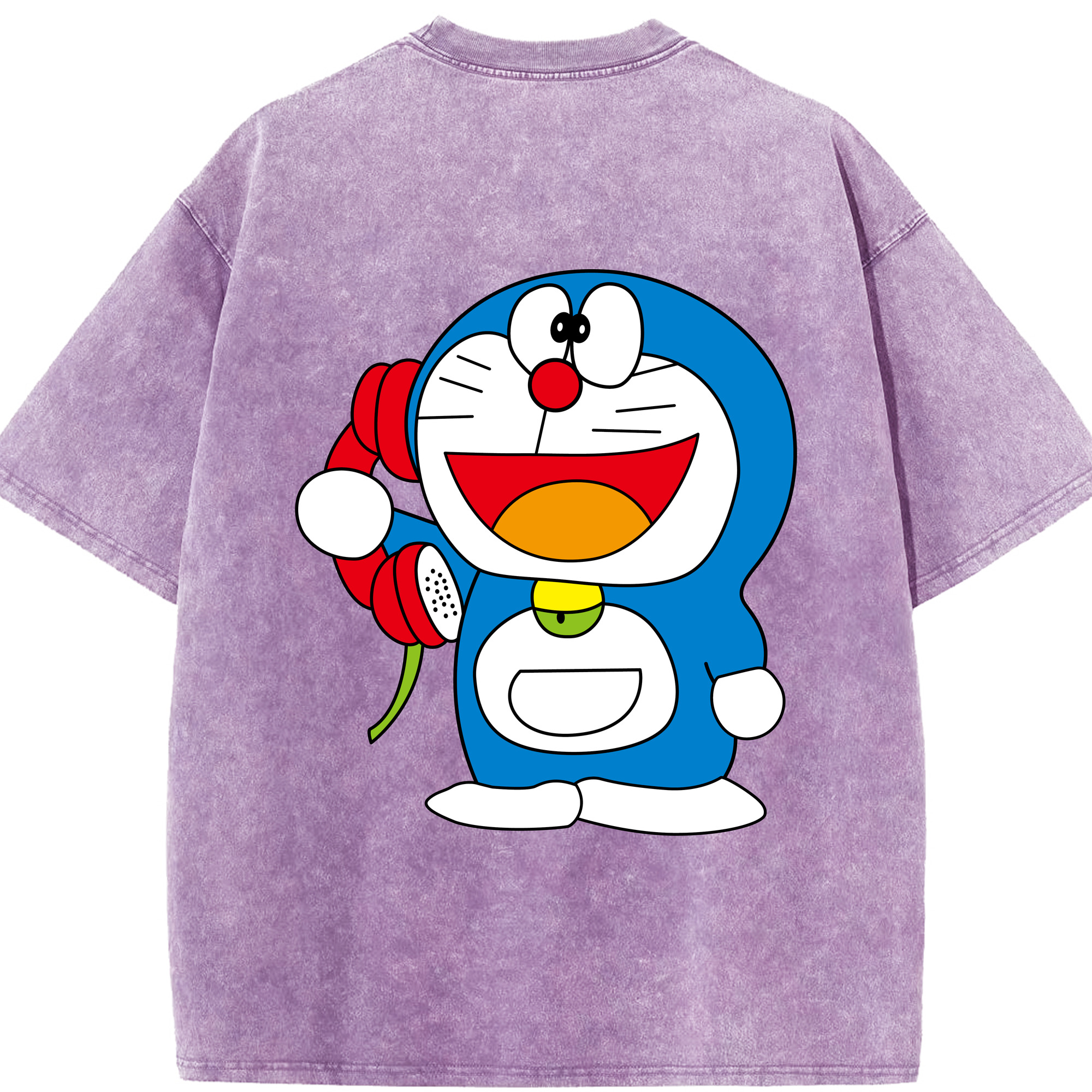 （画像用） ドラえもん Doraemon 綿100% ヴィンテージ風 半袖Tシャツ（背面プリント）