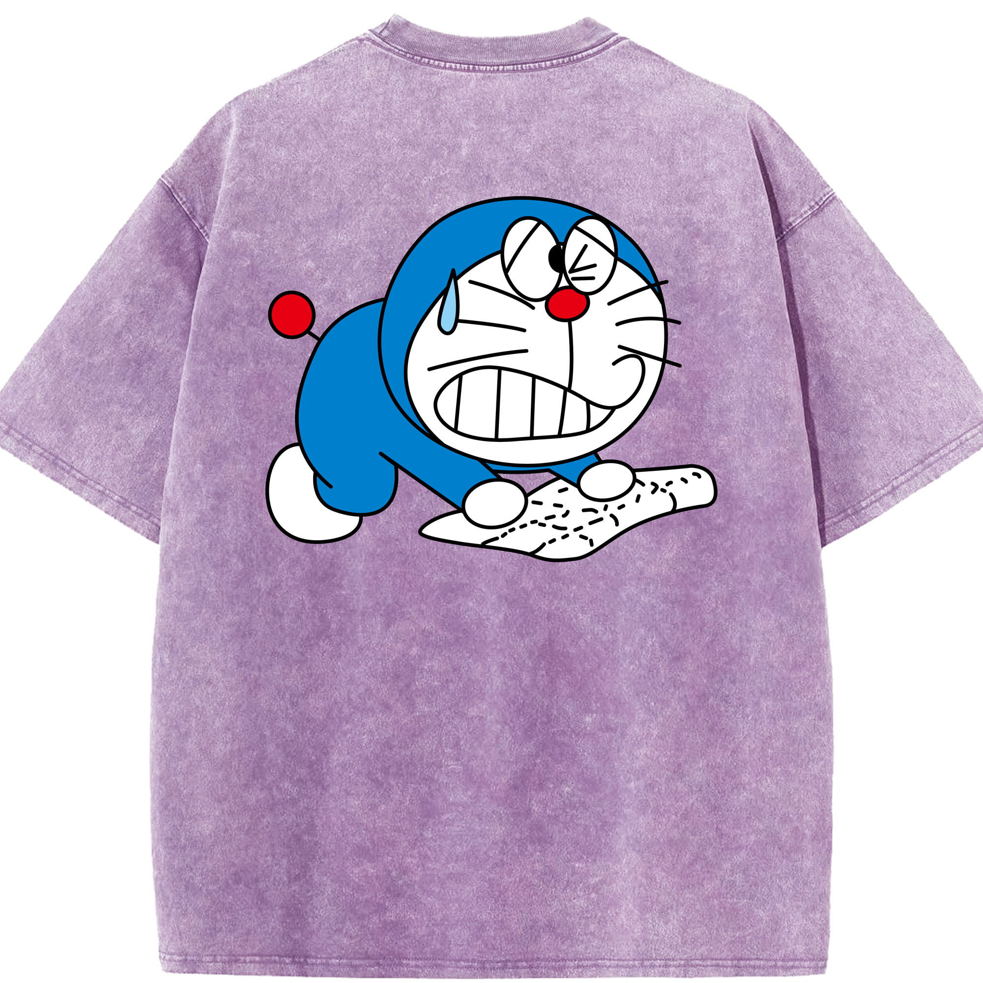 （画像用） ドラえもん Doraemon 綿100% ヴィンテージ風 半袖Tシャツ（背面プリント）