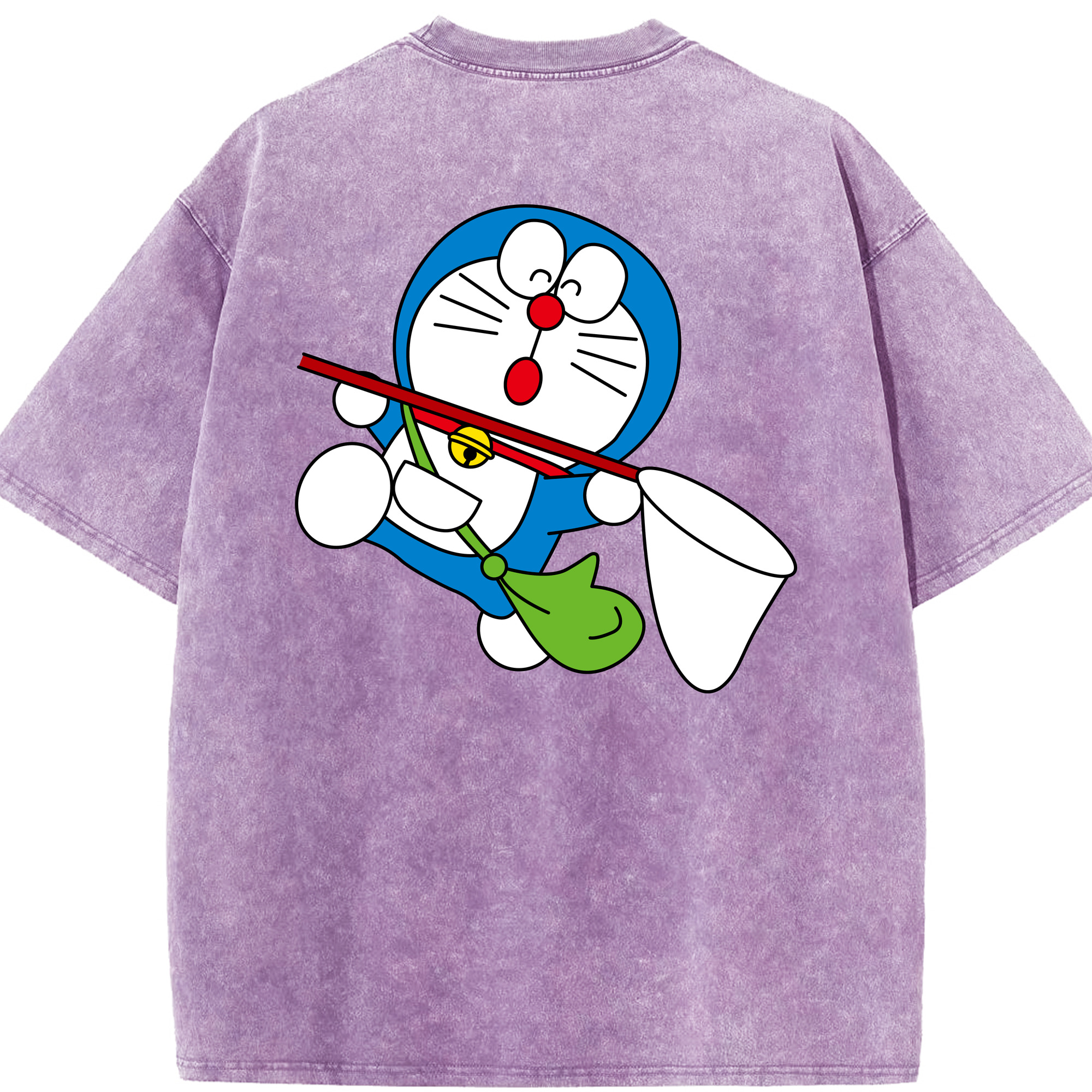 （画像用） ドラえもん Doraemon 綿100% ヴィンテージ風 半袖Tシャツ（背面プリント）