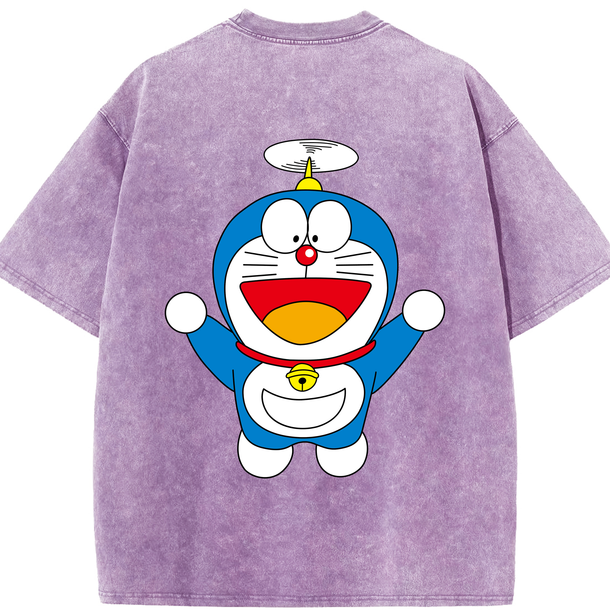 （画像用） ドラえもん Doraemon 綿100% ヴィンテージ風 半袖Tシャツ（背面プリント）