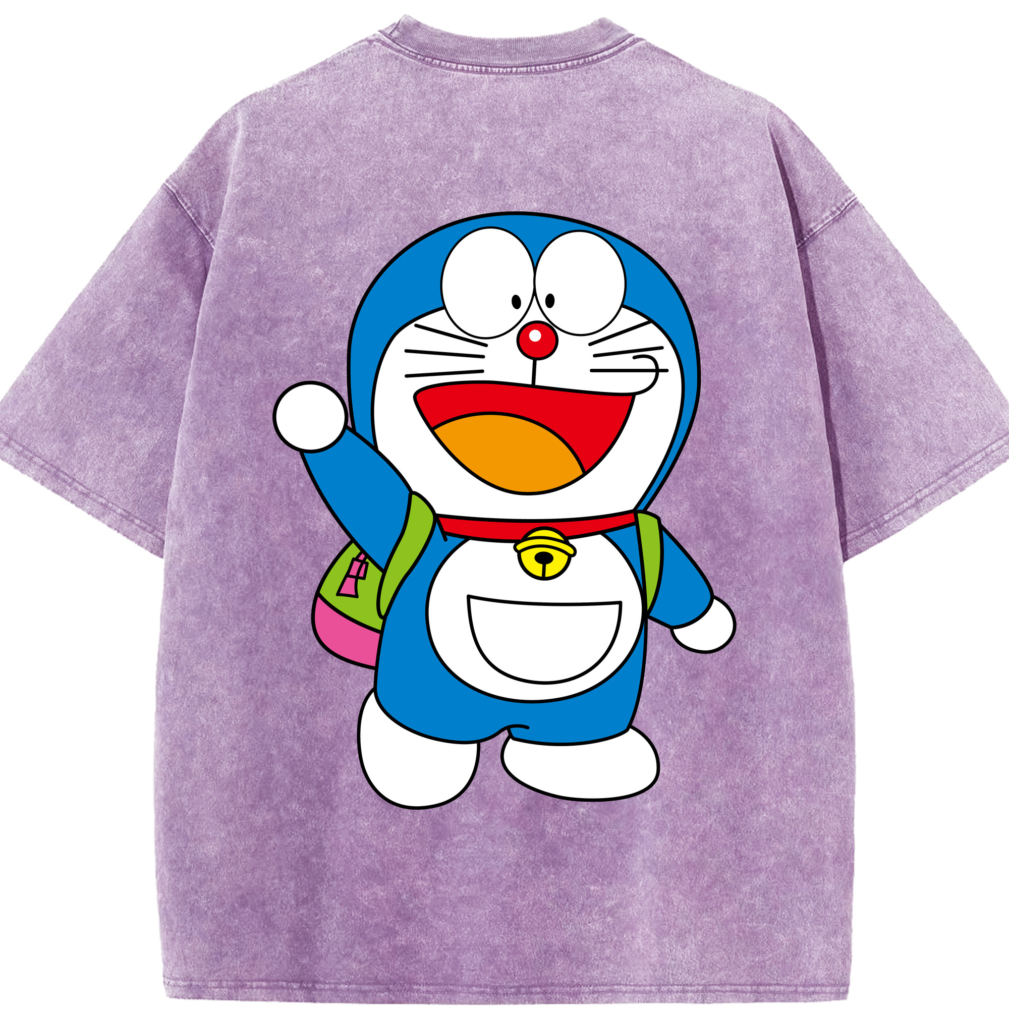 （画像用） ドラえもん Doraemon 綿100% ヴィンテージ風 半袖Tシャツ（背面プリント）