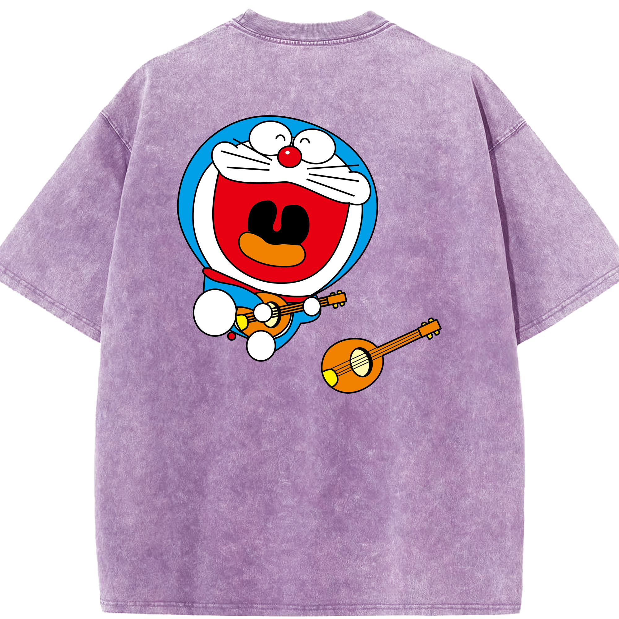 （画像用） ドラえもん Doraemon 綿100% ヴィンテージ風 半袖Tシャツ（背面プリント）
