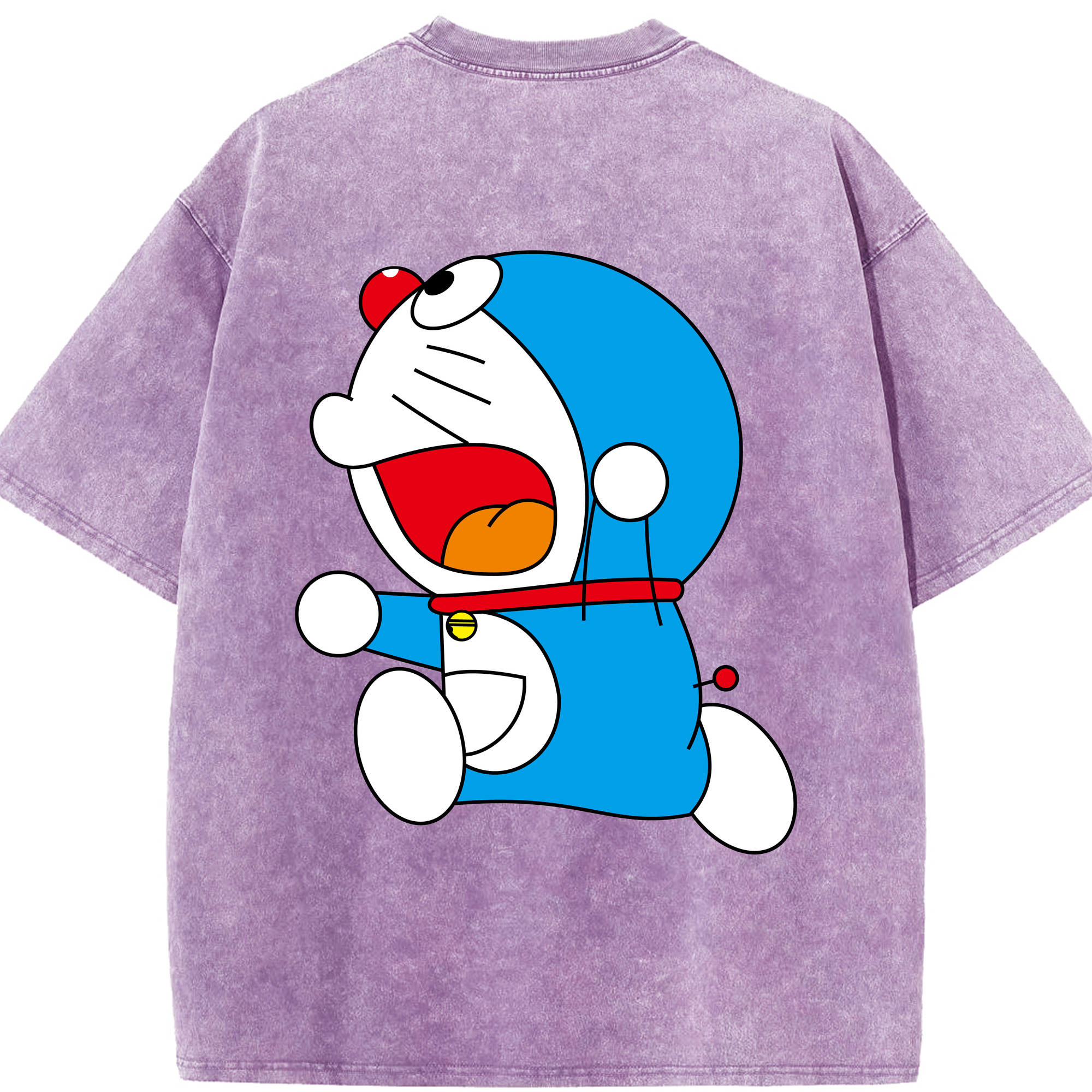 （画像用） ドラえもん Doraemon 綿100% ヴィンテージ風 半袖Tシャツ（背面プリント）