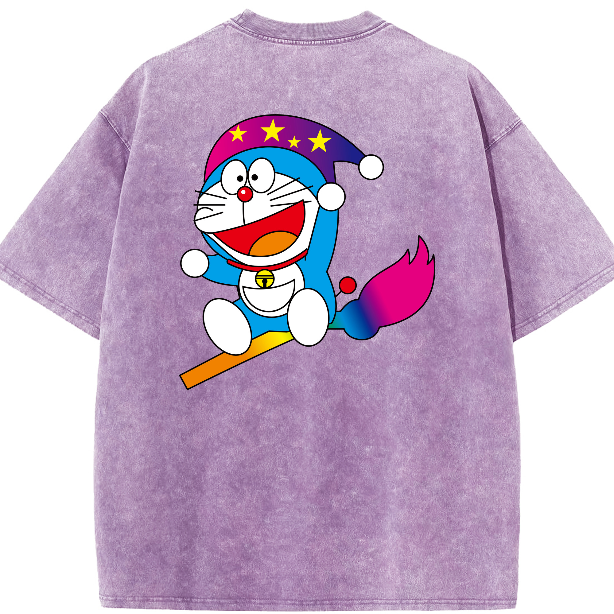 （画像用） ドラえもん Doraemon 綿100% ヴィンテージ風 半袖Tシャツ（背面プリント）