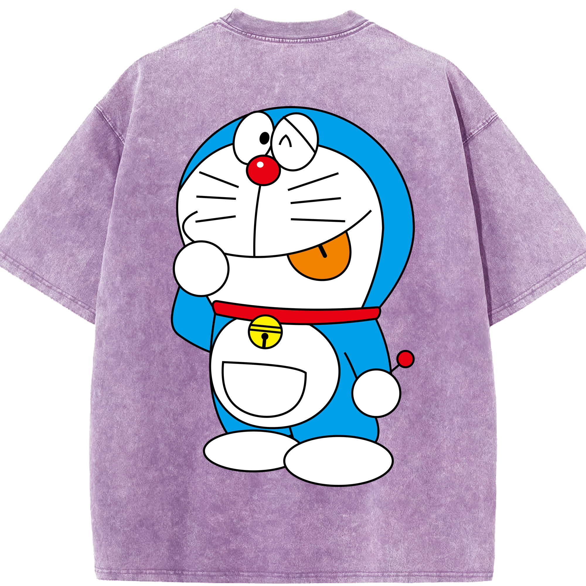 （画像用） ドラえもん Doraemon 綿100% ヴィンテージ風 半袖Tシャツ（背面プリント）