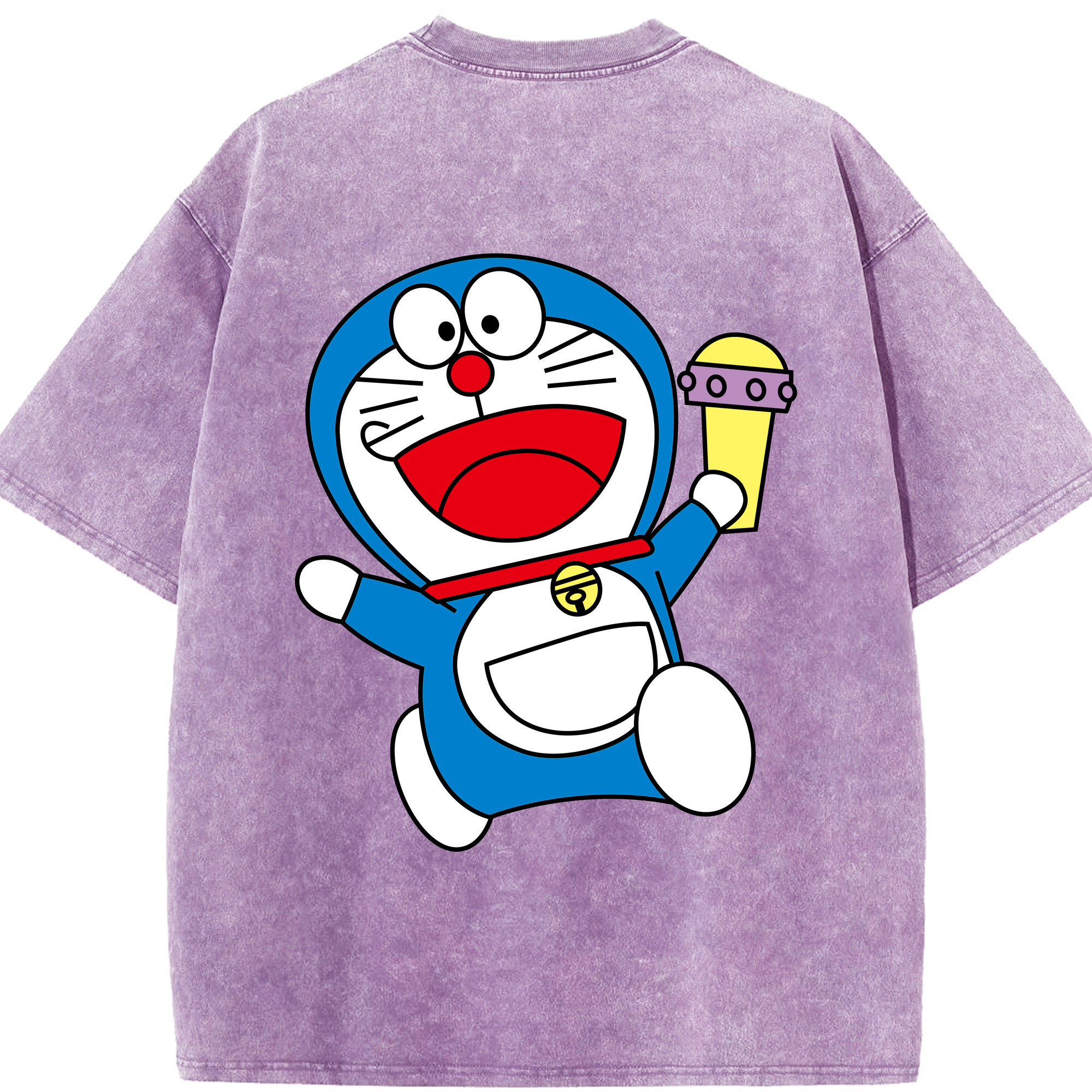 （画像用） ドラえもん Doraemon 綿100% ヴィンテージ風 半袖Tシャツ（背面プリント）