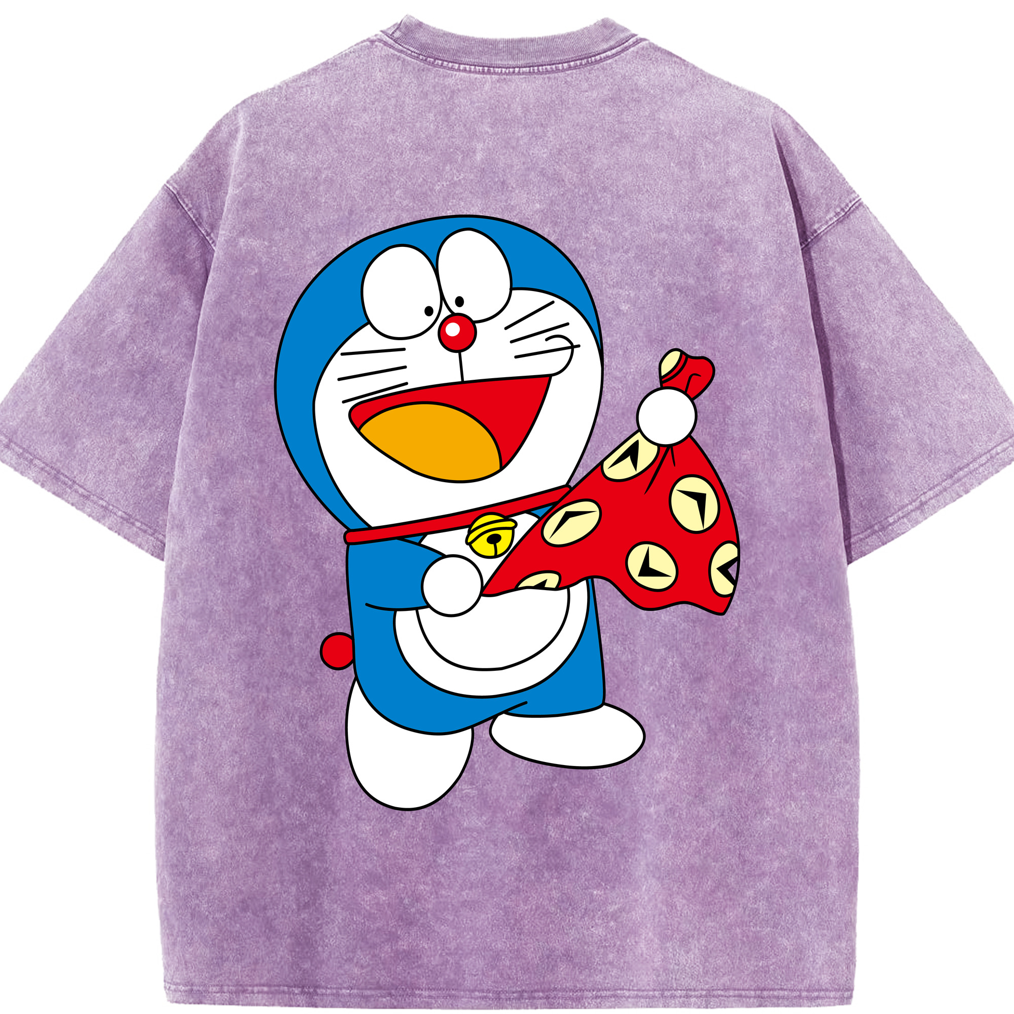 （画像用） ドラえもん Doraemon 綿100% ヴィンテージ風 半袖Tシャツ（背面プリント）
