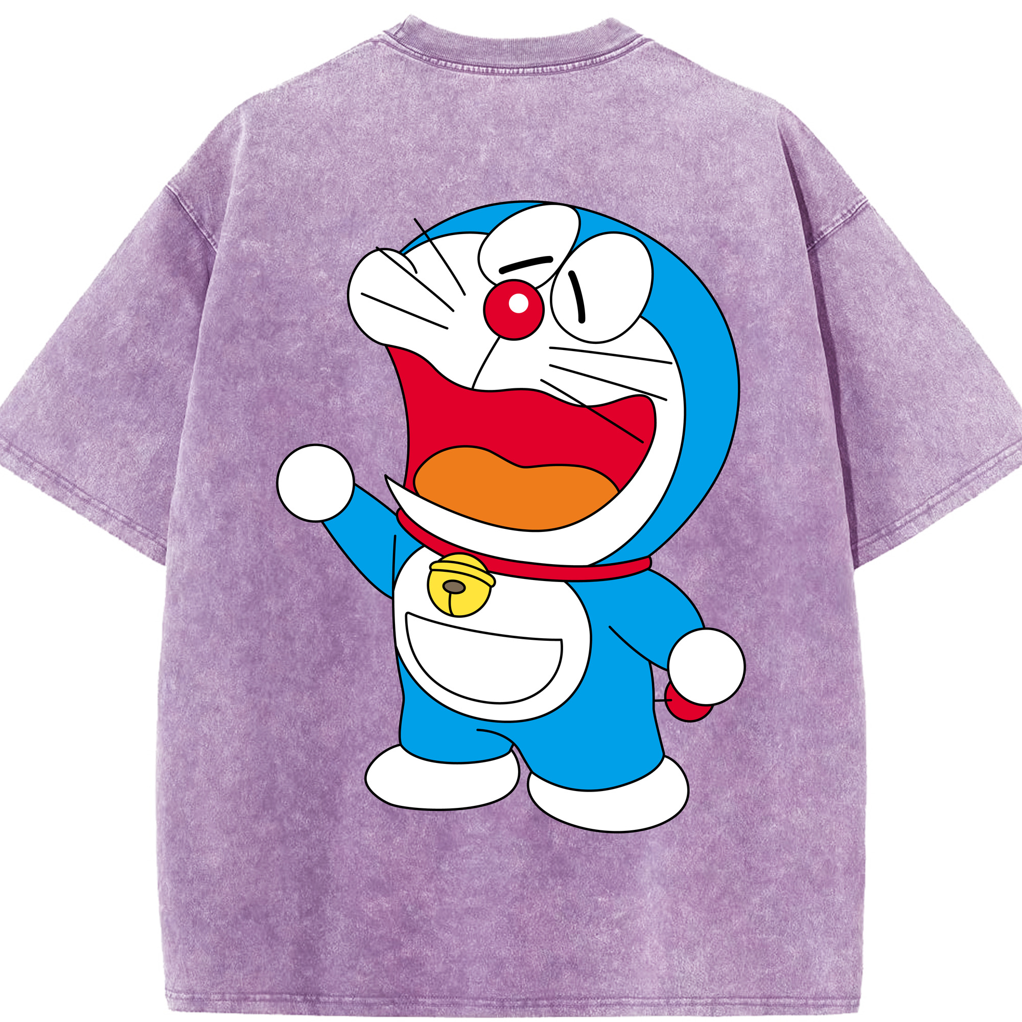 （画像用） ドラえもん Doraemon 綿100% ヴィンテージ風 半袖Tシャツ（背面プリント）