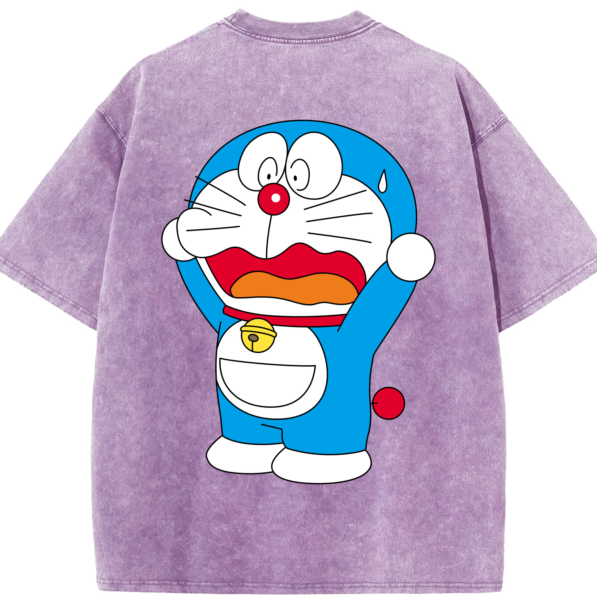 （画像用） ドラえもん Doraemon 綿100% ヴィンテージ風 半袖Tシャツ（背面プリント）