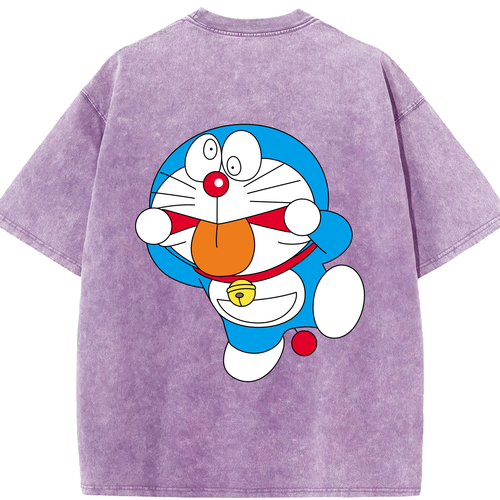 （画像用） ドラえもん Doraemon 綿100% ヴィンテージ風 半袖Tシャツ（背面プリント）