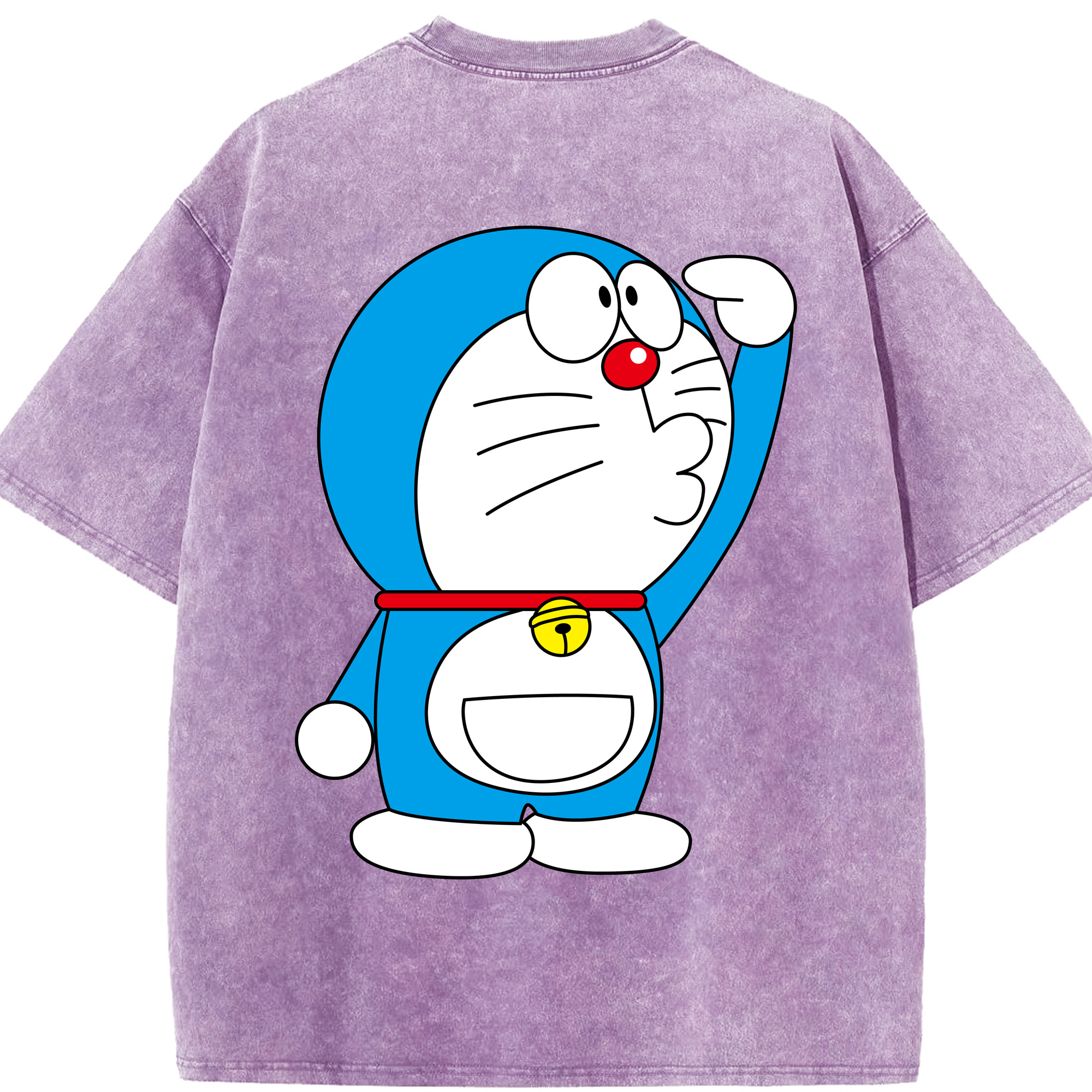 （画像用） ドラえもん Doraemon 綿100% ヴィンテージ風 半袖Tシャツ（背面プリント）