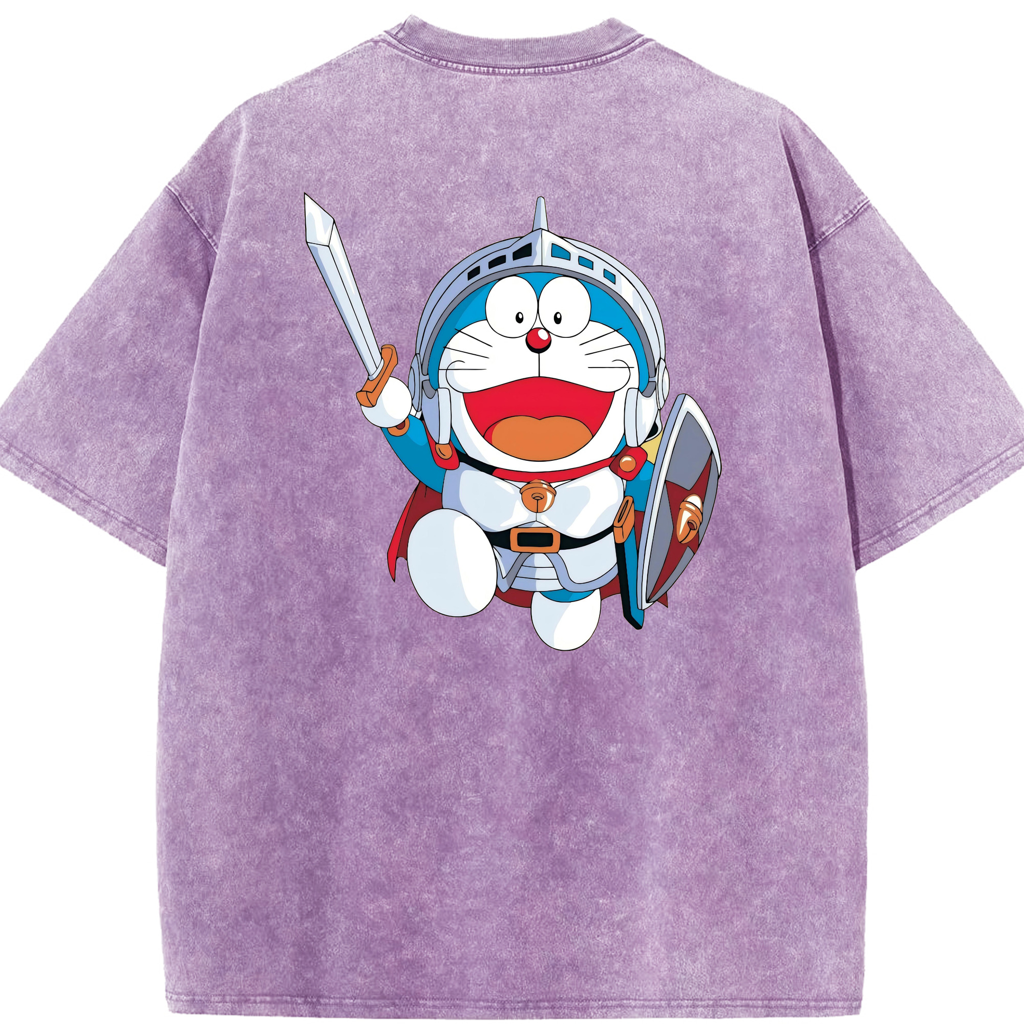 （画像用） ドラえもん Doraemon 綿100% ヴィンテージ風 半袖Tシャツ（背面プリント）
